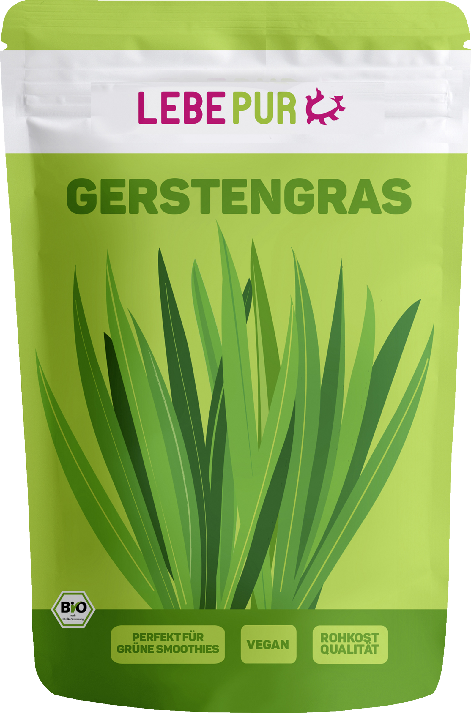 Lebepur Gerstengras Pulver, Bio-Qualität, vegan, Rohkost, 125 g