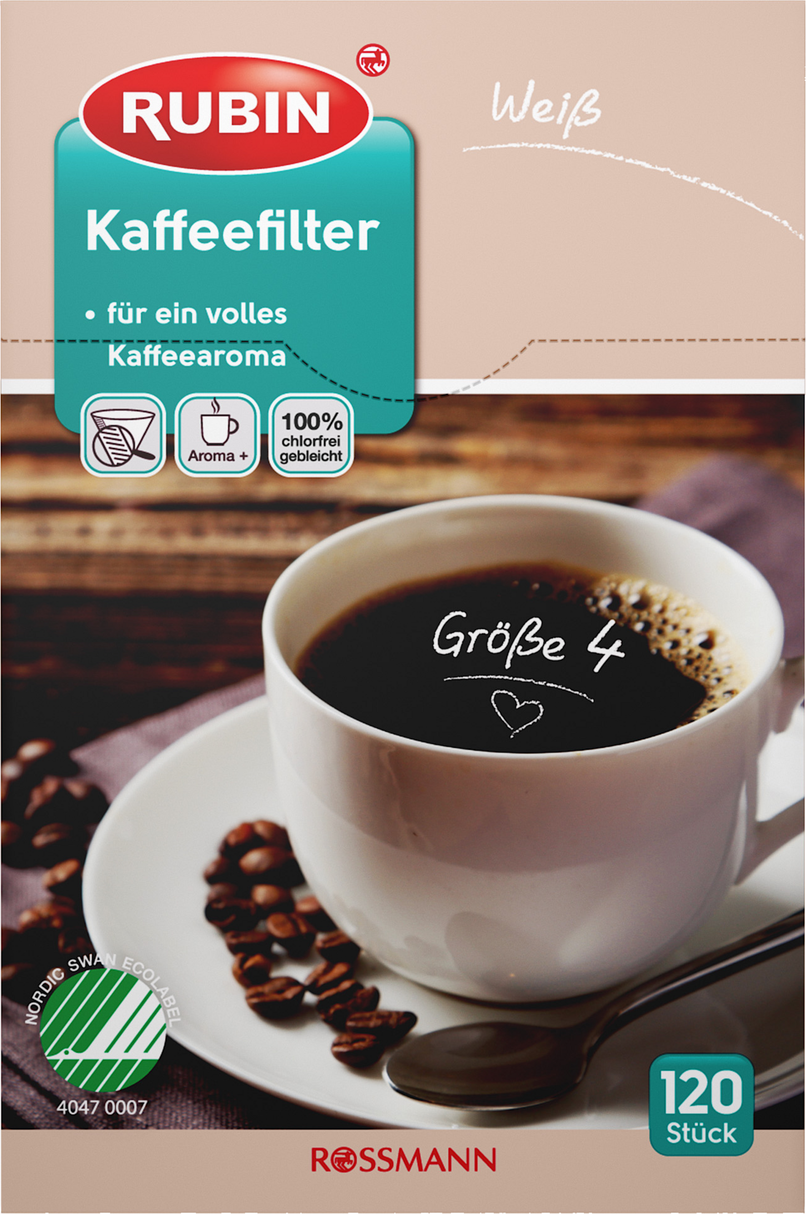RUBIN Kaffeefilter weiß Gr. 4