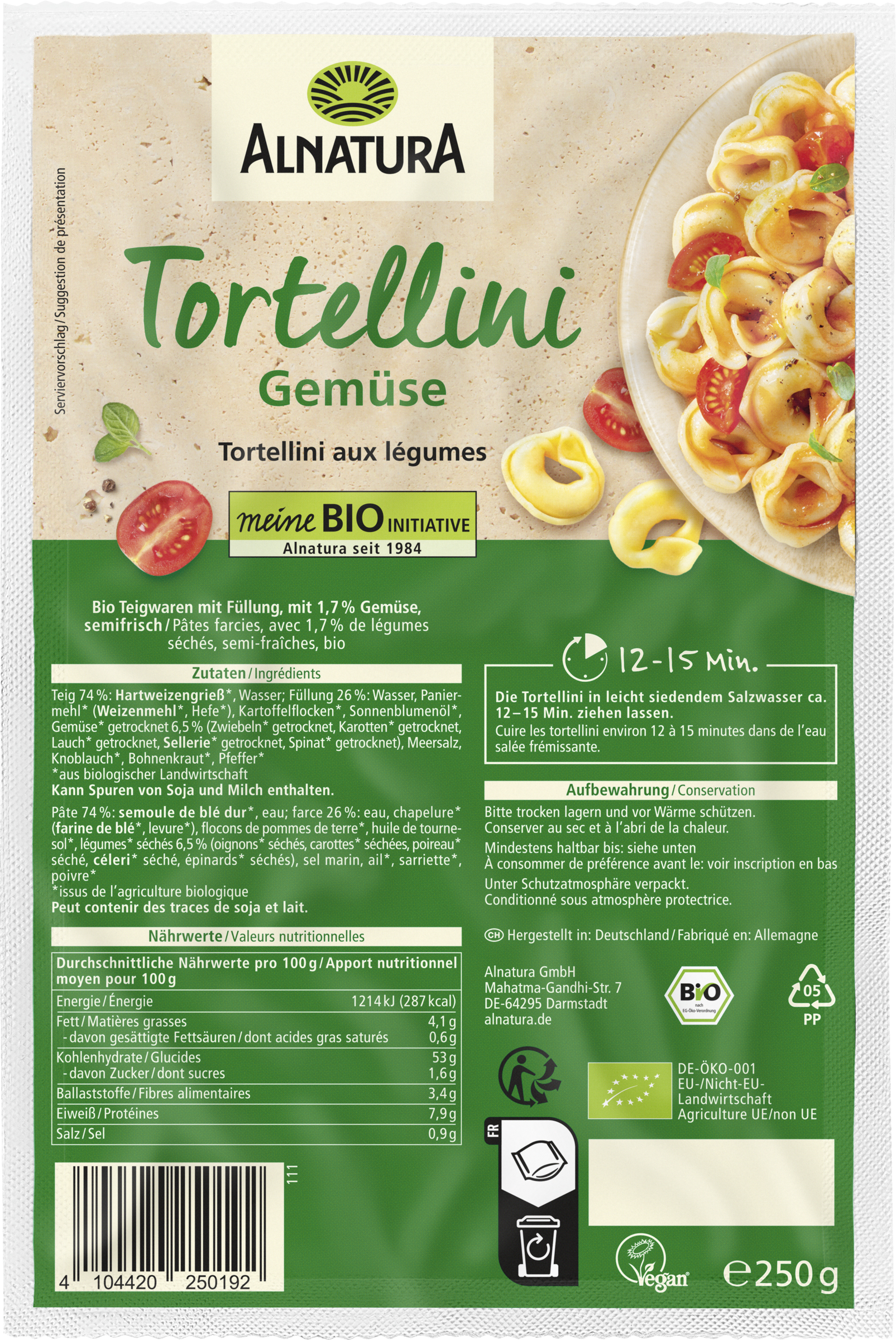 Alnatura Bio Tortellini Gemüse
