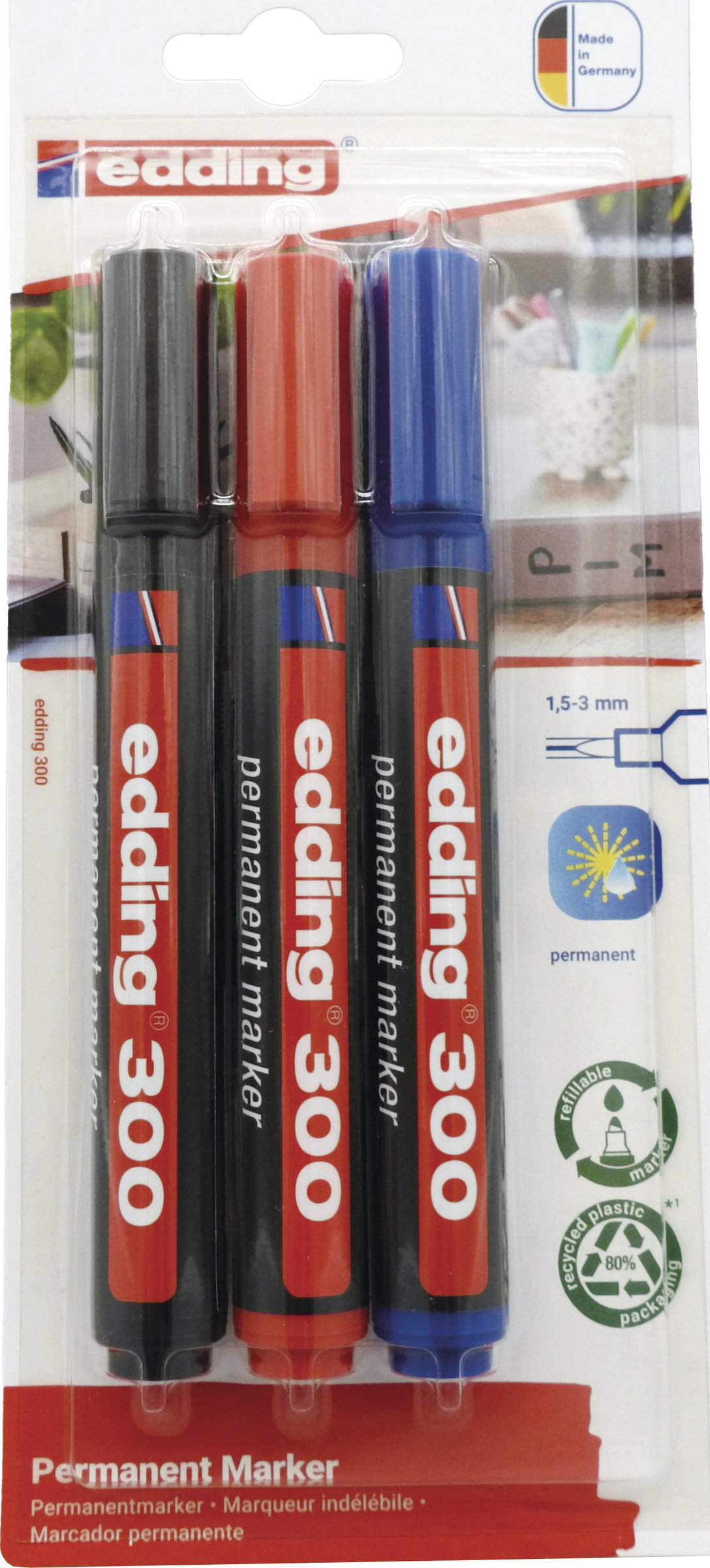 Edding Permanent Marker 300 3er-Set