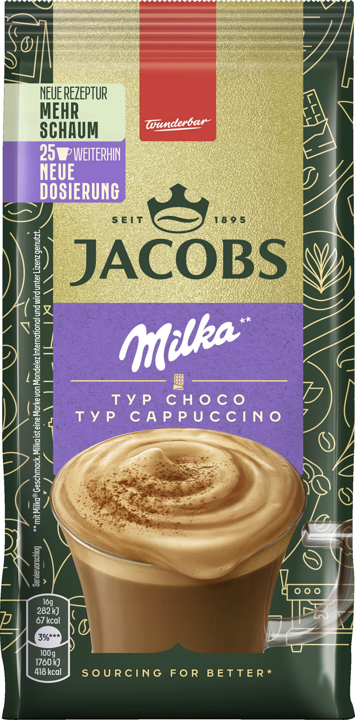 Jacobs Instantgetränk Cappucino Choco Milka