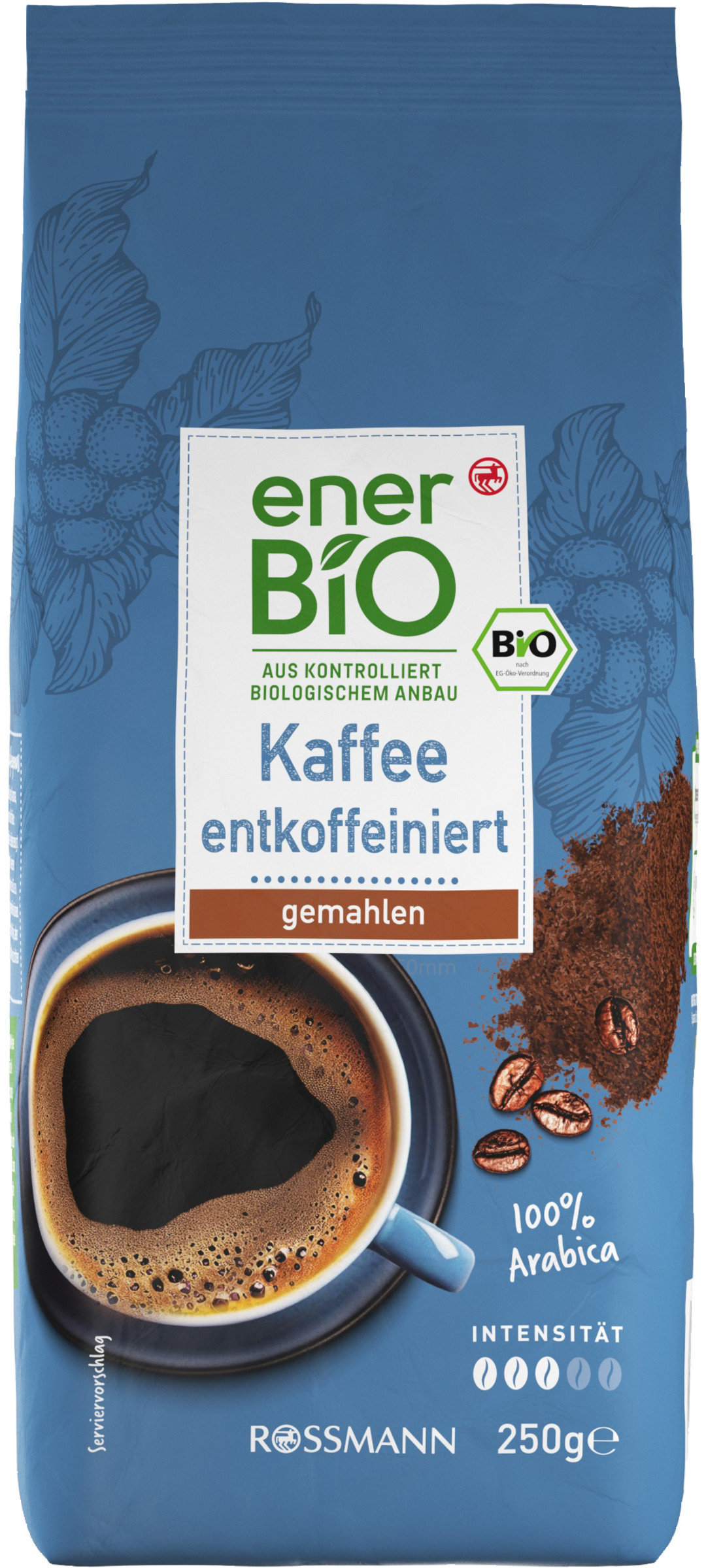 enerBiO Kaffee entkoffeiniert gemahlen