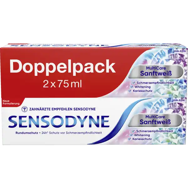 معجون أسنان MultiCare Gentle White حزمة مزدوجة