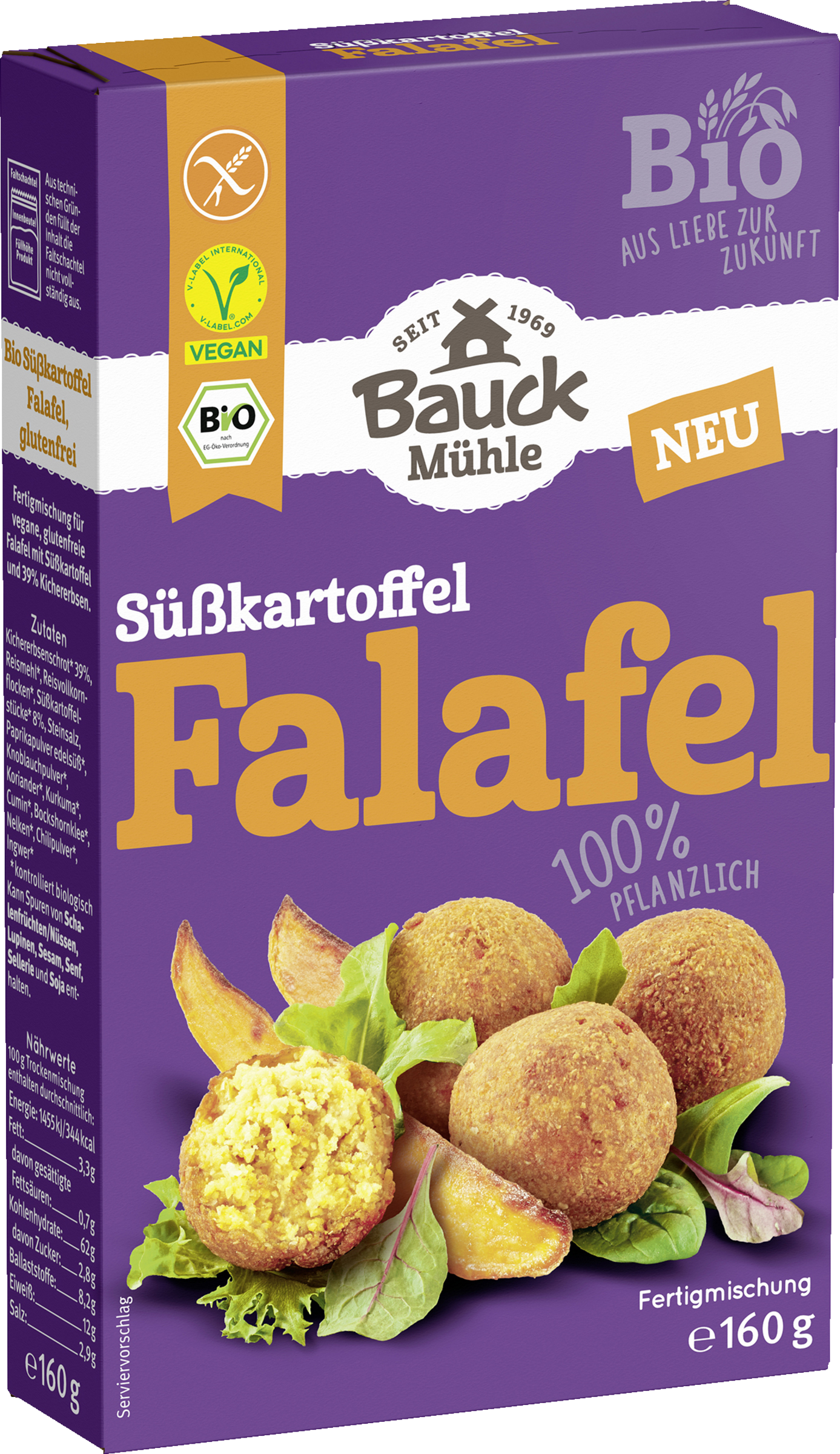 Bauck Mühle Bio Süßkartoffel Falafel