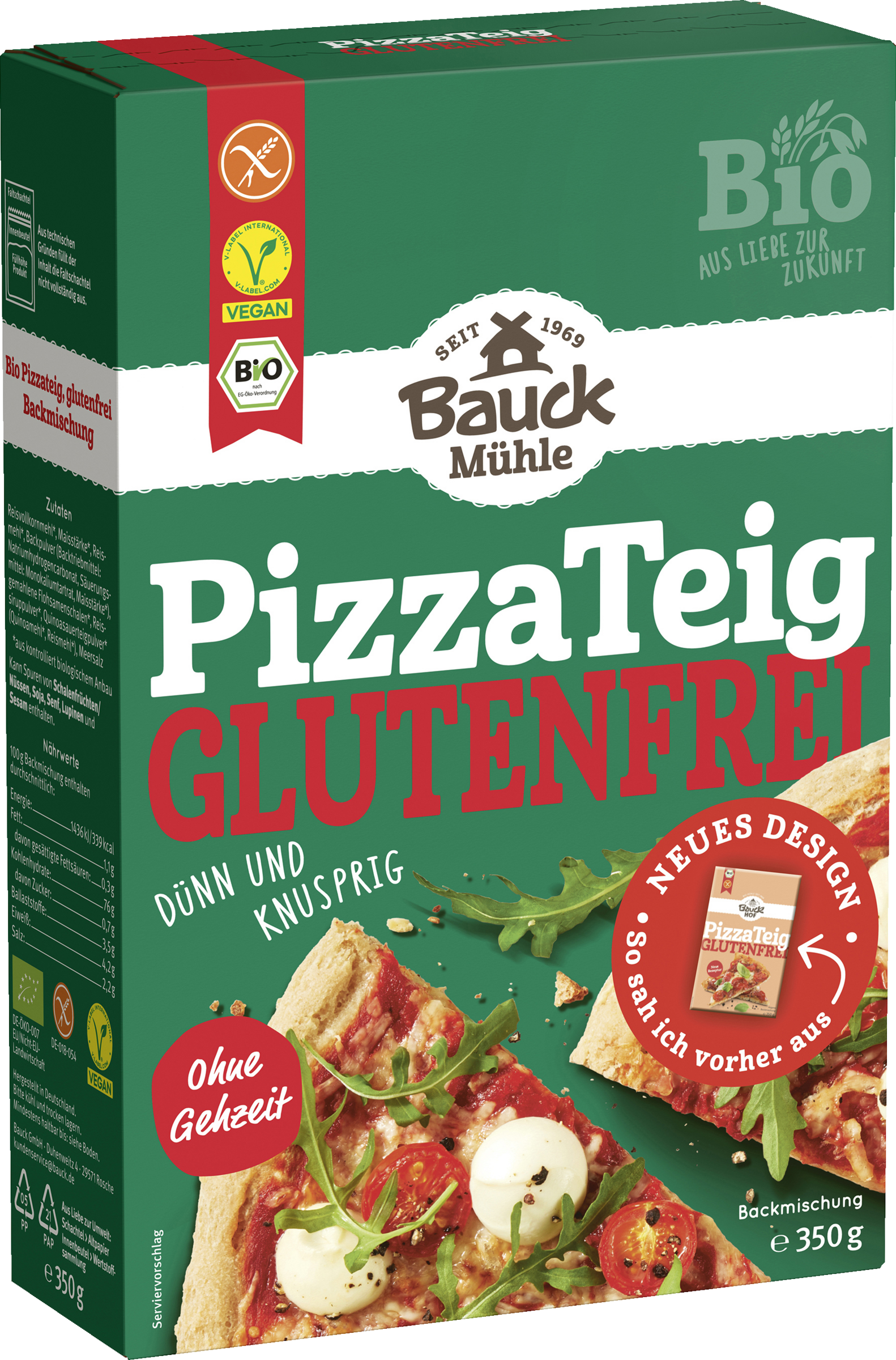 Bauck Mühle Bio Pizzateig Backmischung