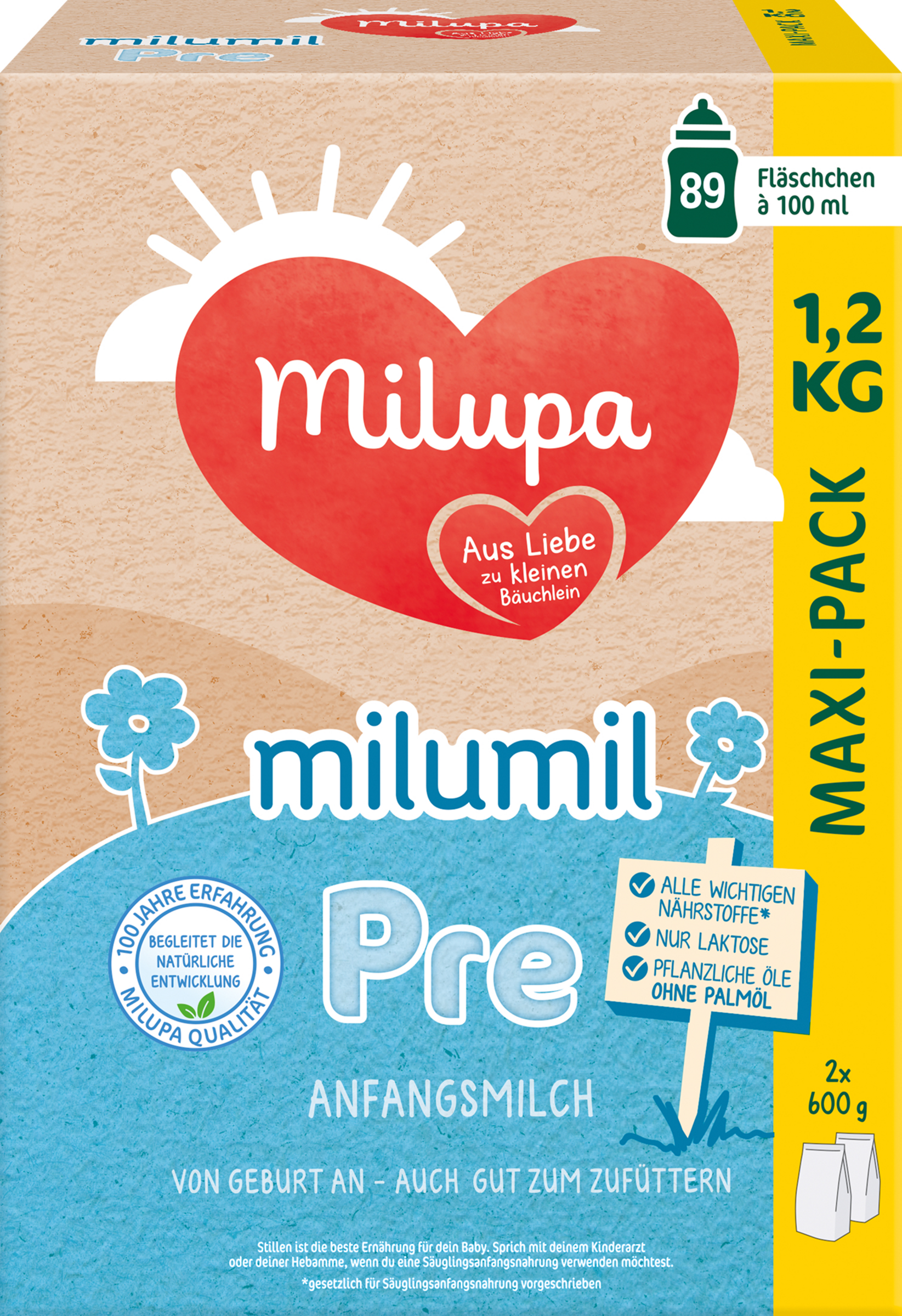 Milupa Milumil Pre Anfangsmilch von Geburt an Maxi-Pack