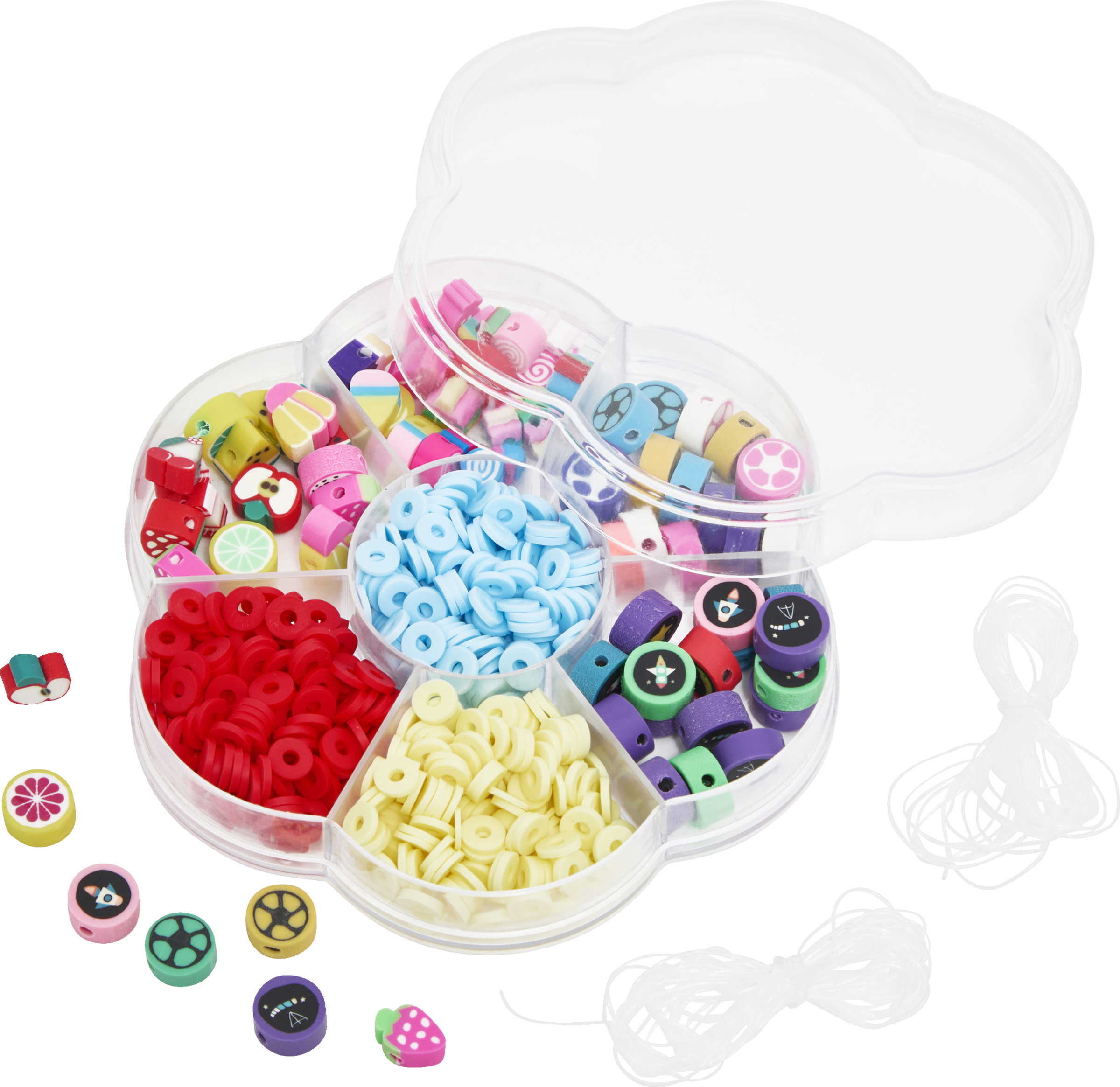 IDEENWELT Perlenset Polymer- und Mini-Scheiben obst