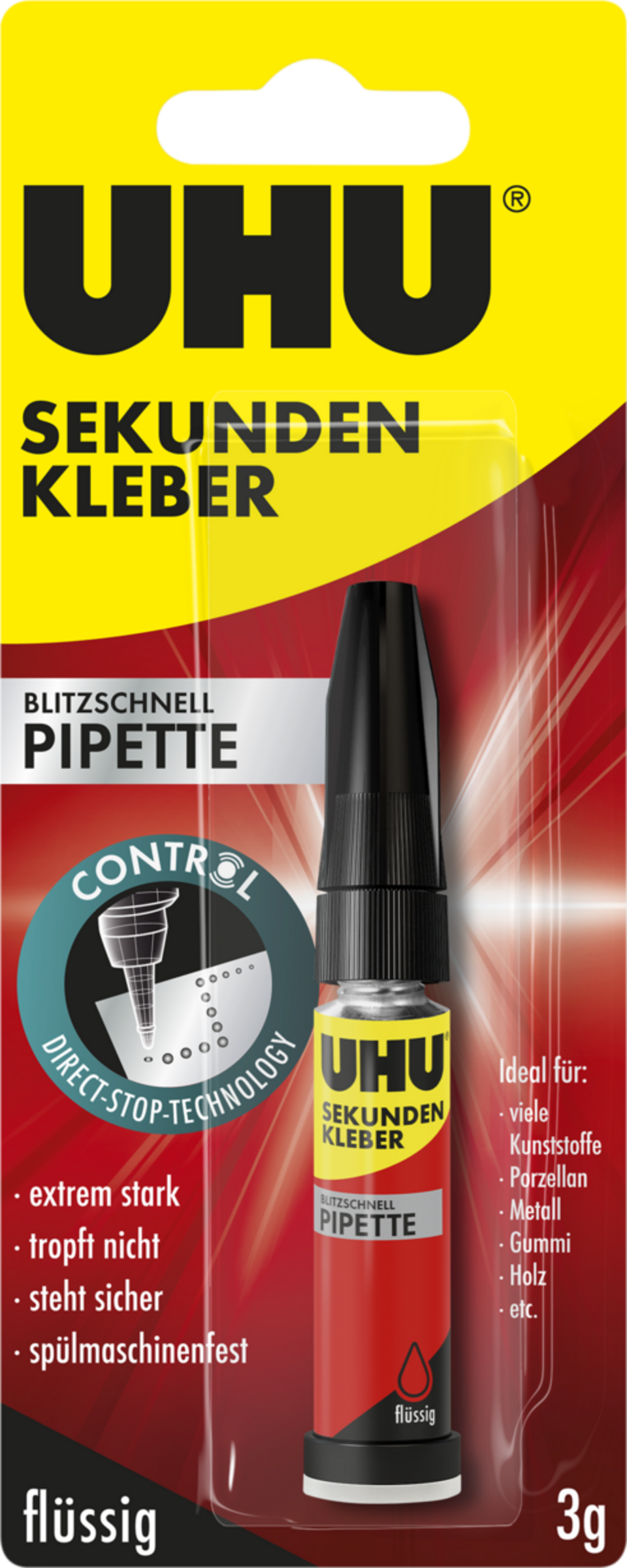 UHU Sekundenkleber Blitzschnell Pipette