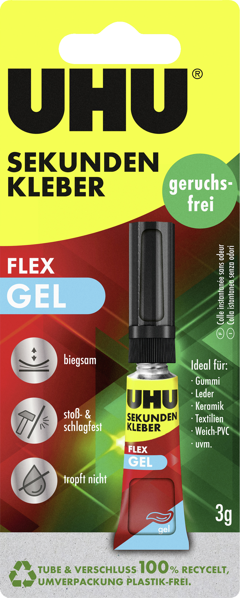 UHU Sekundenkleber Geruchsfrei Flex Gel