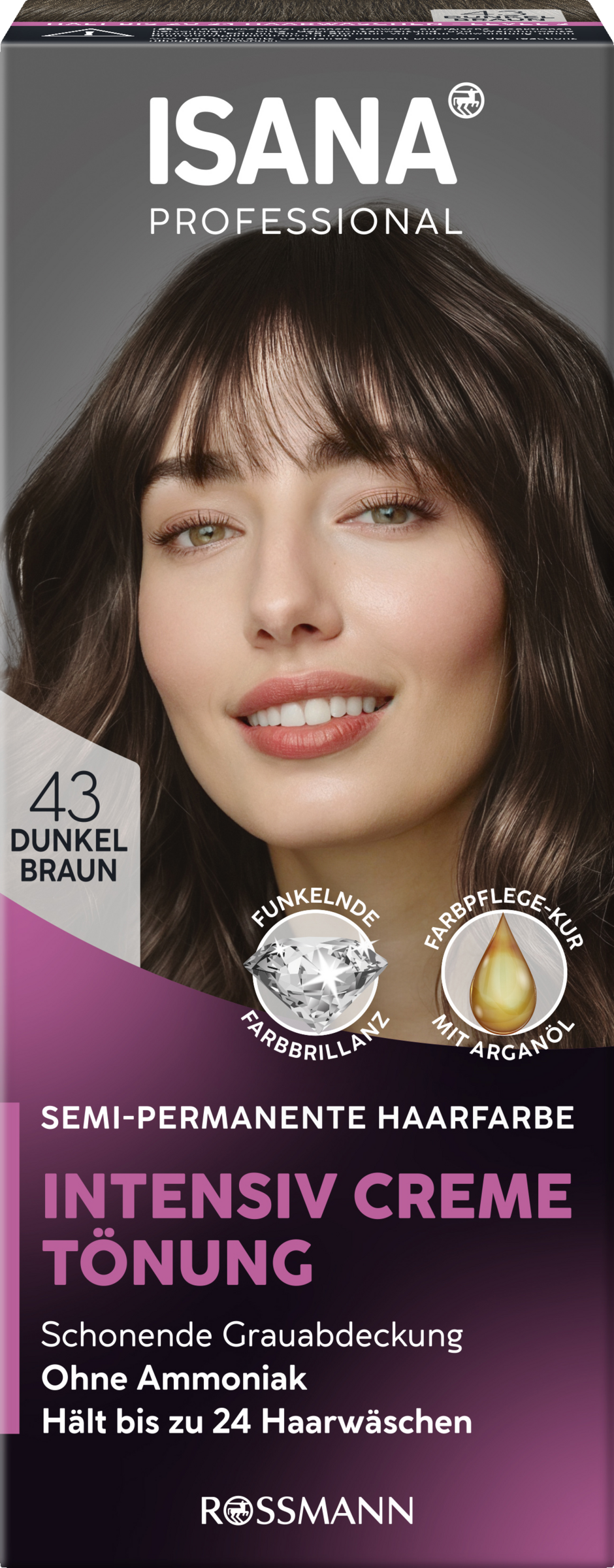 ISANA PROFESSIONAL Intensiv Creme Tönung 43 Dunkelbraun