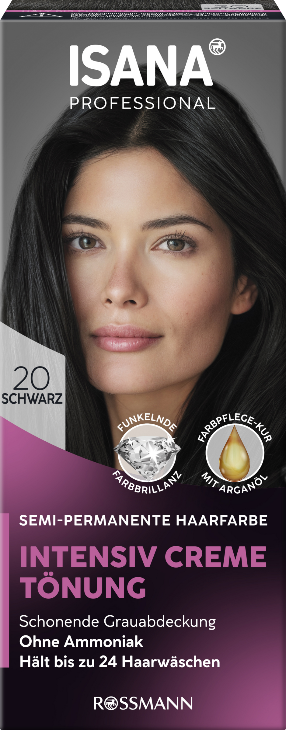 ISANA PROFESSIONAL Intensiv Creme Tönung 20 Schwarz