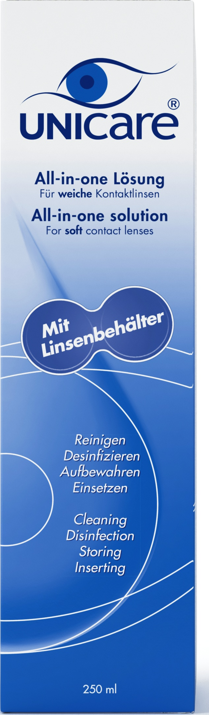 Unicare All-In-One Lösung für alle weichen Kontaktlinsen 250 ml
