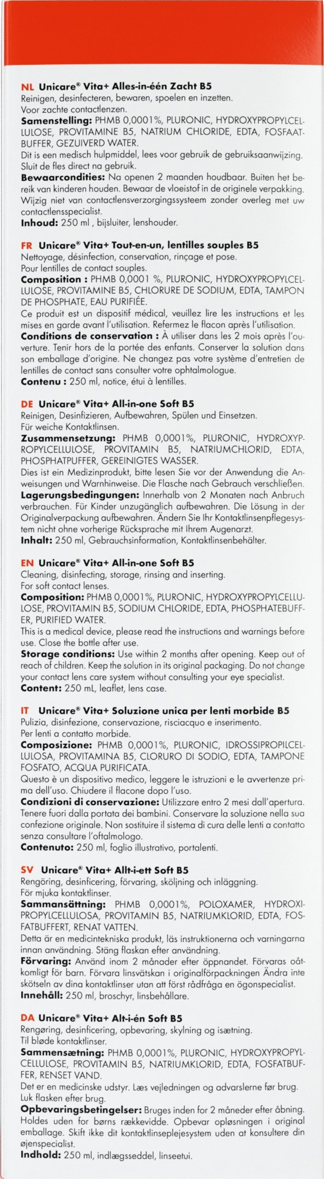 vita+ محلول شامل لجميع أنواع العدسات اللاصقة اللينة 2