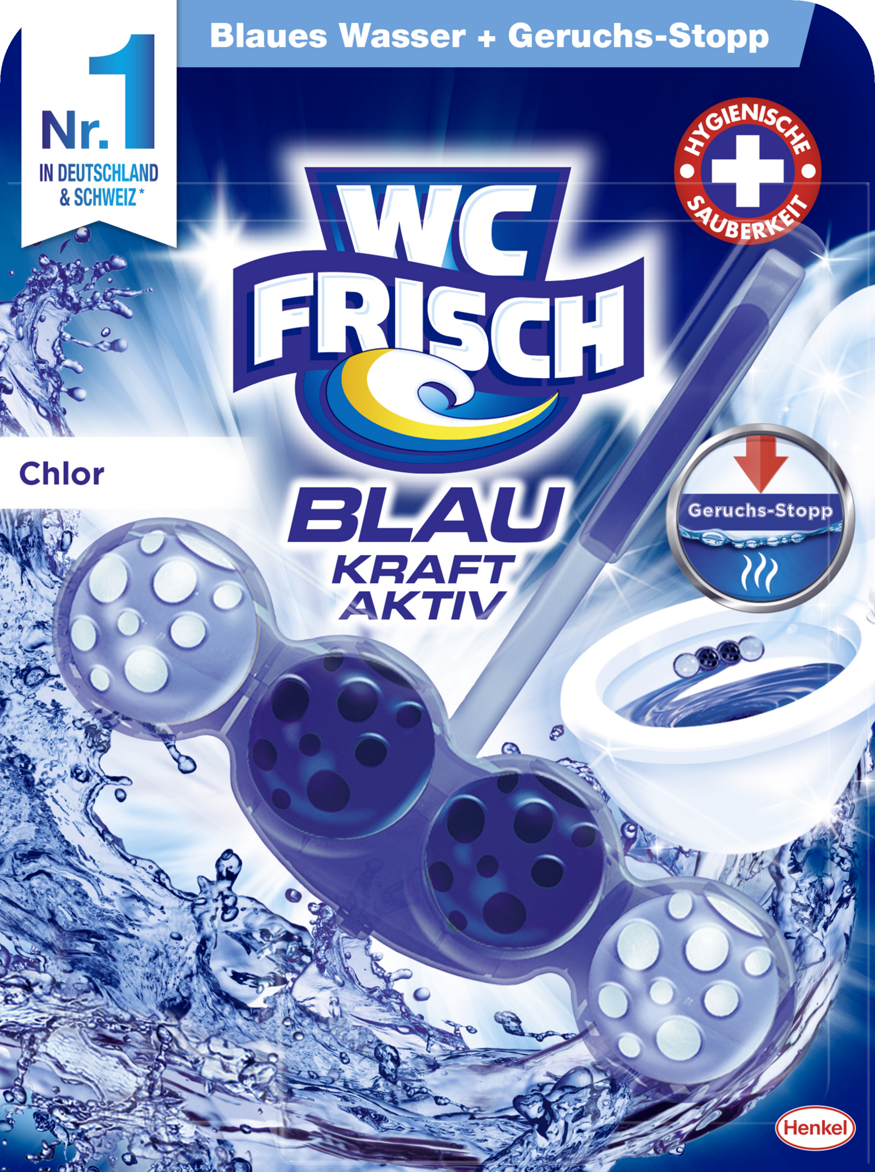 Blau Kraft-Aktiv Duftspüler Chlor