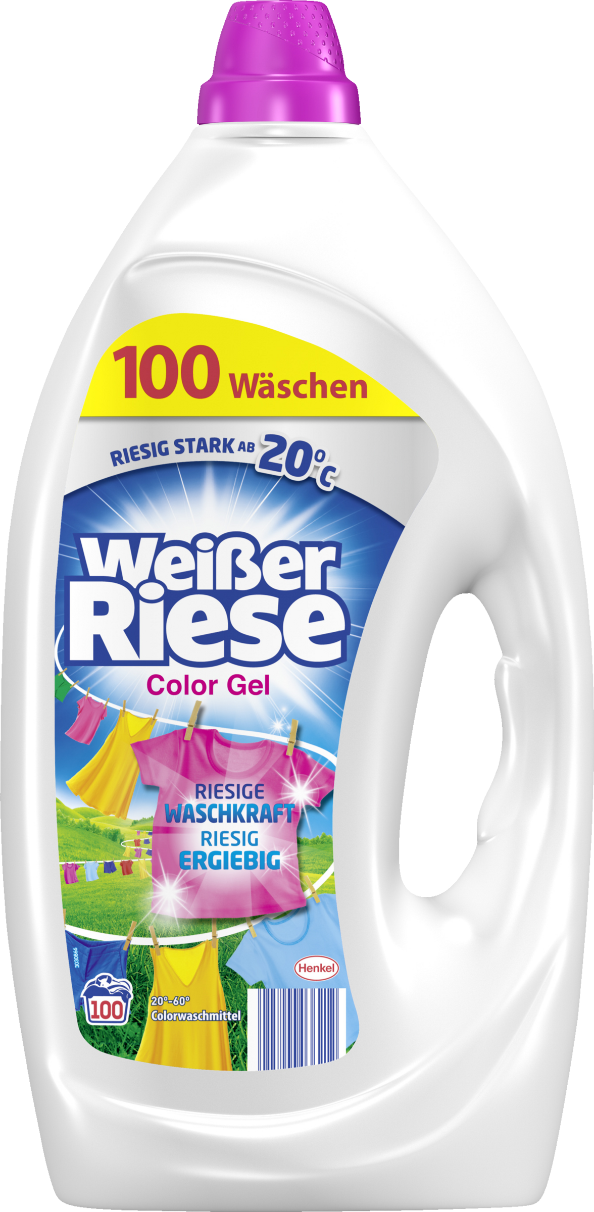 Weißer Riese Colorwaschmittel Gel Großpackung 100WL