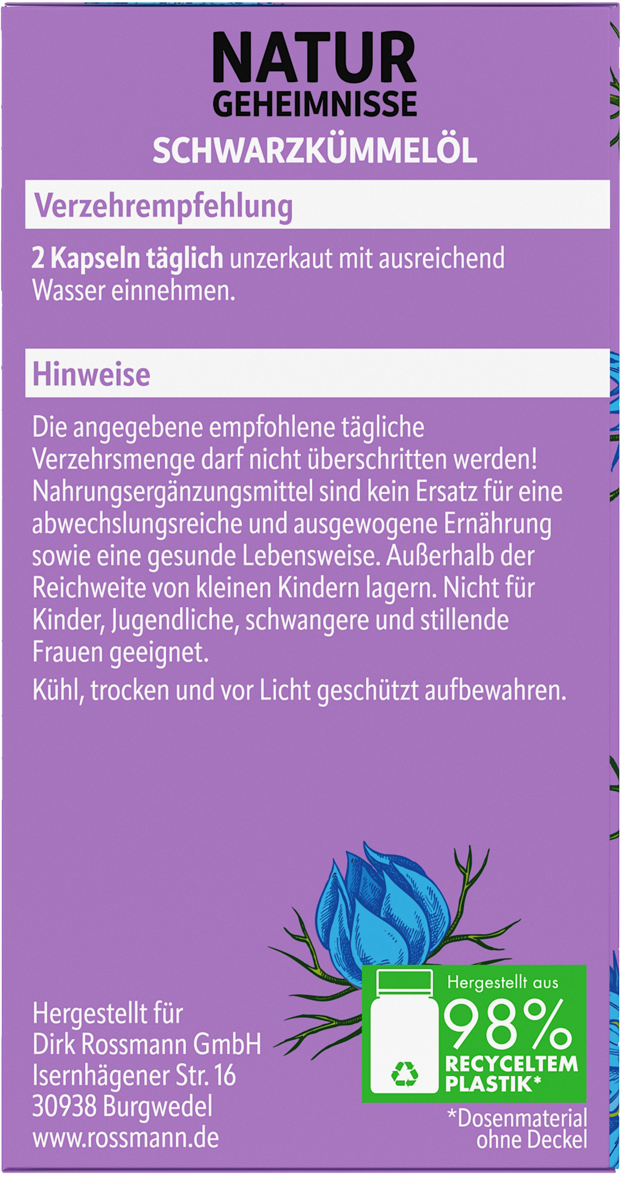 كبسولات زيت حبة البركة Naturgeheimnisse 4