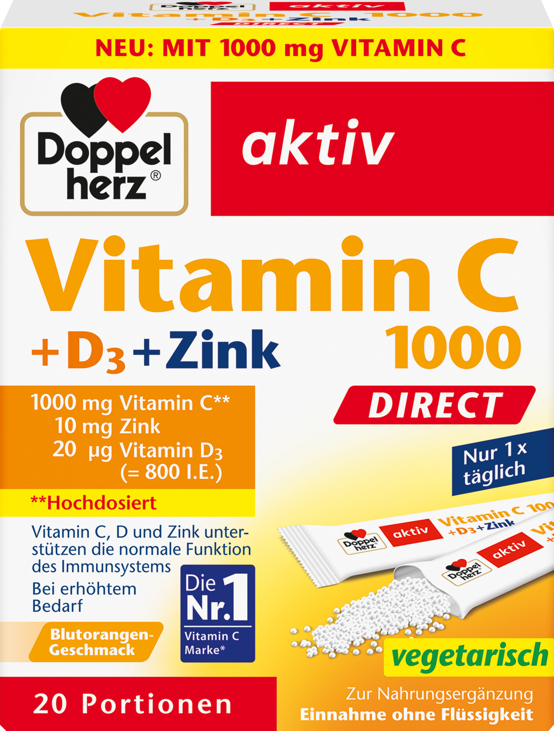 Doppelherz aktiv Vitamin C 1000 + D3 + Zink