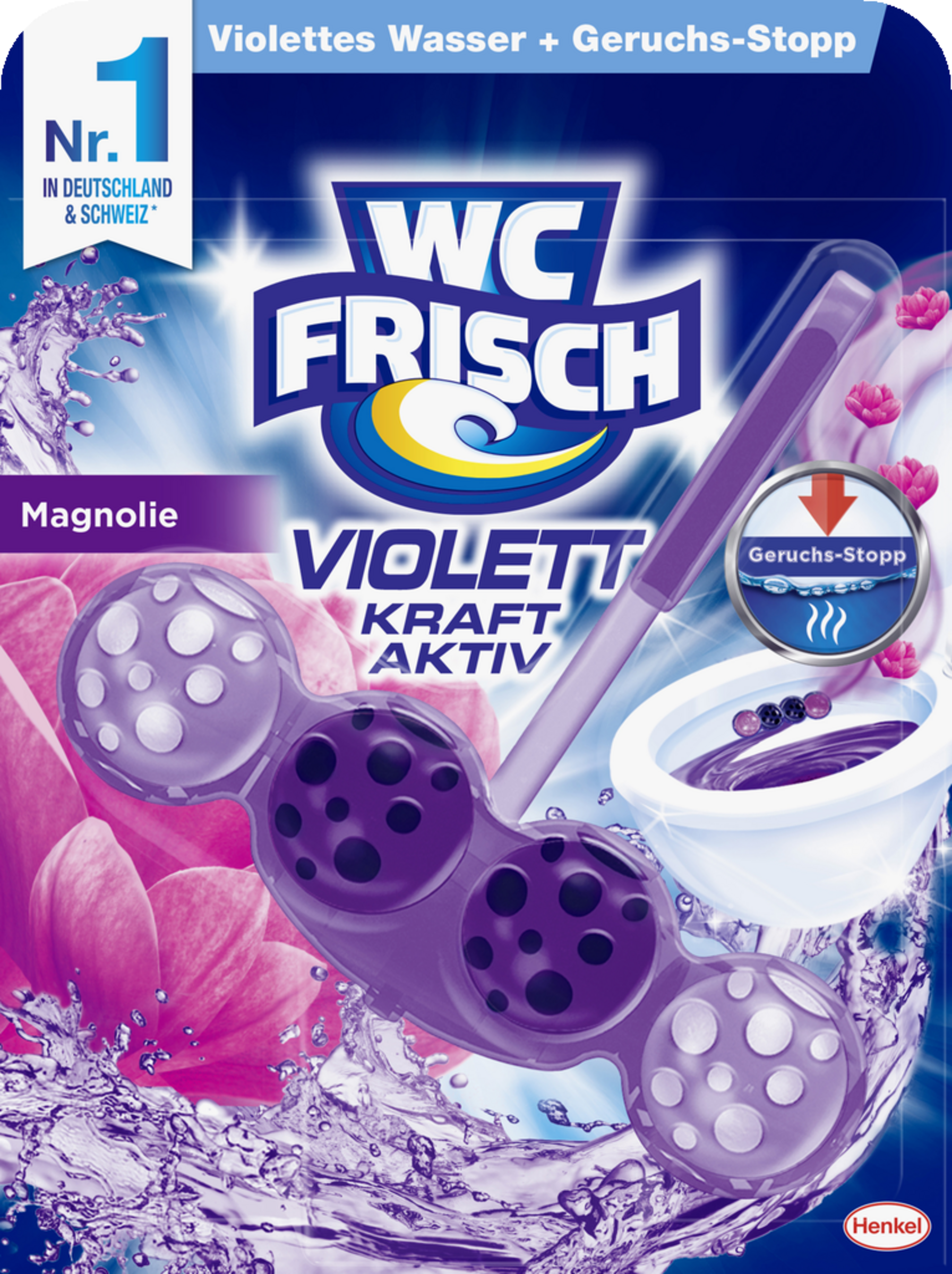 WC FRISCH Violett Kraft-Aktiv Duftspüler Magnolie