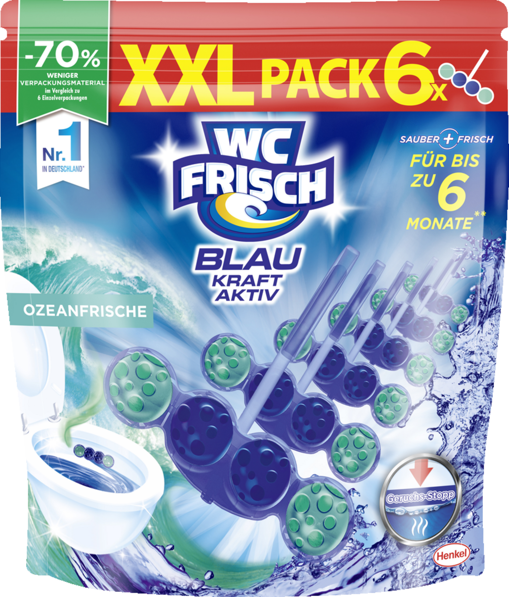 Blau Kraft Aktiv Duftspüler Ozeanfrische XXL Pack