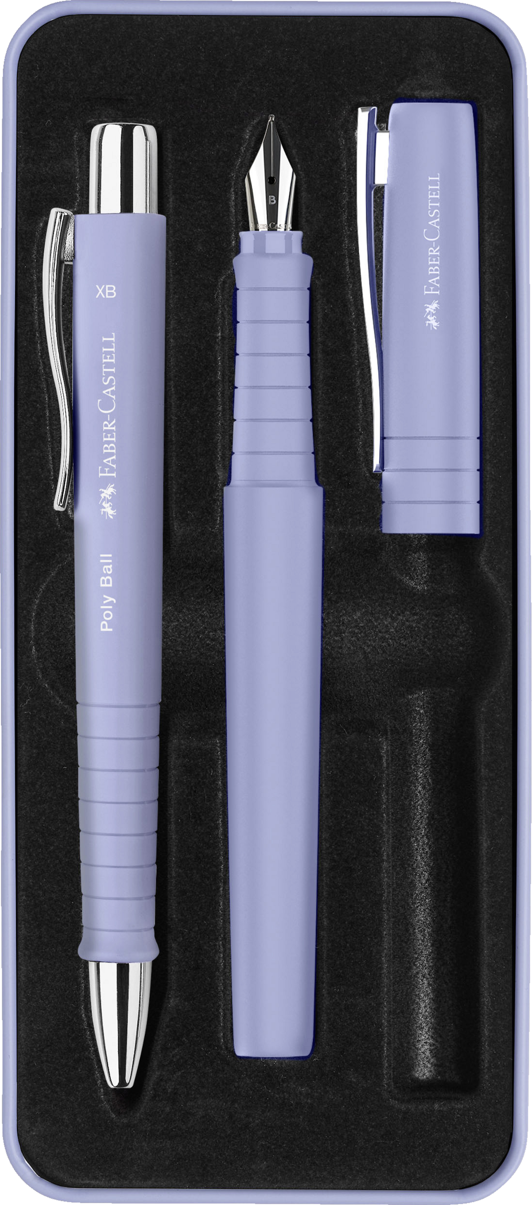 Faber-Castell Poly Ball + Pen Geschenkset pale iris