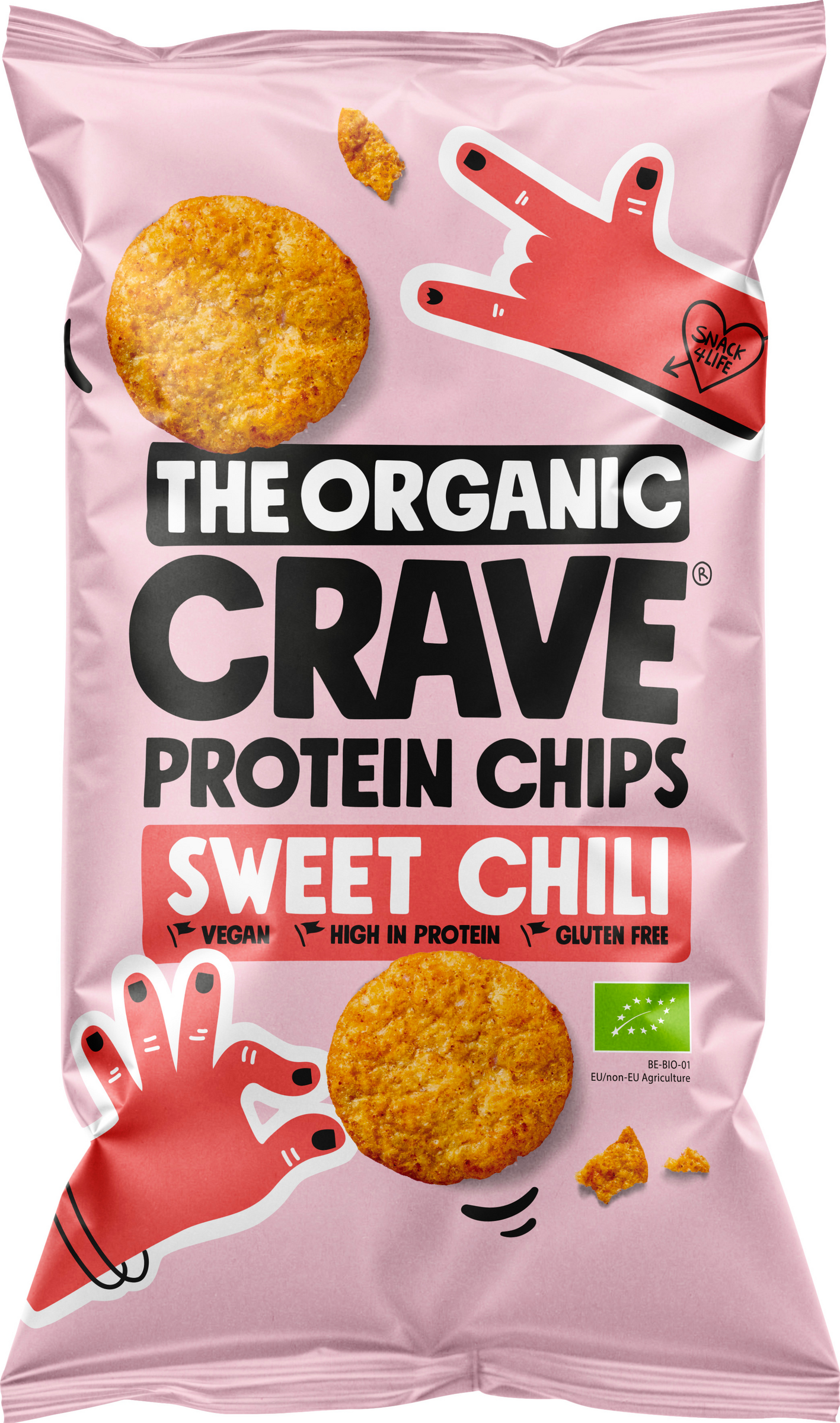 The Organic Crave Bio Protein Linsen Chips Sweet Chili