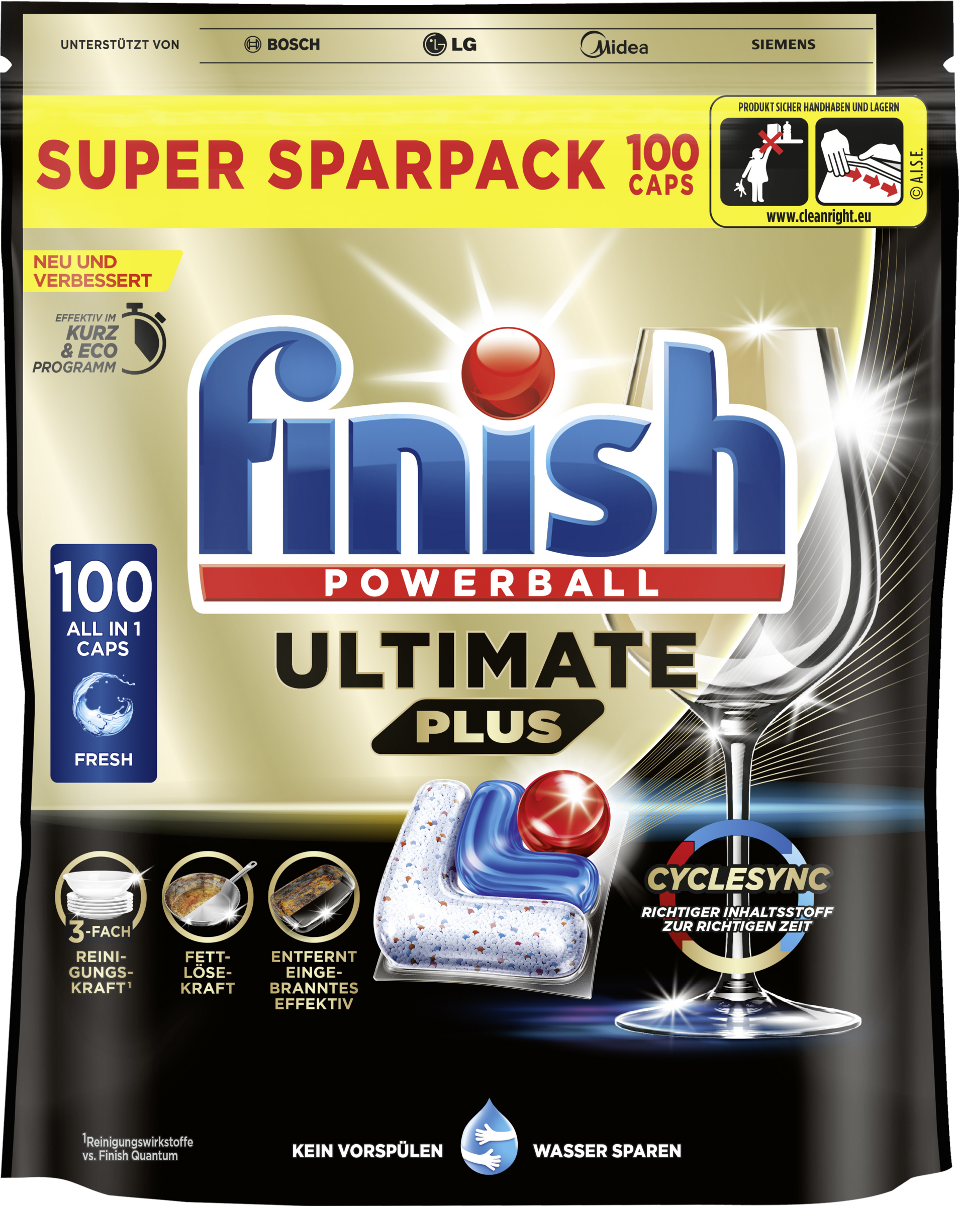 Finish Ultimate Plus Fresh Caps Super Sparpack