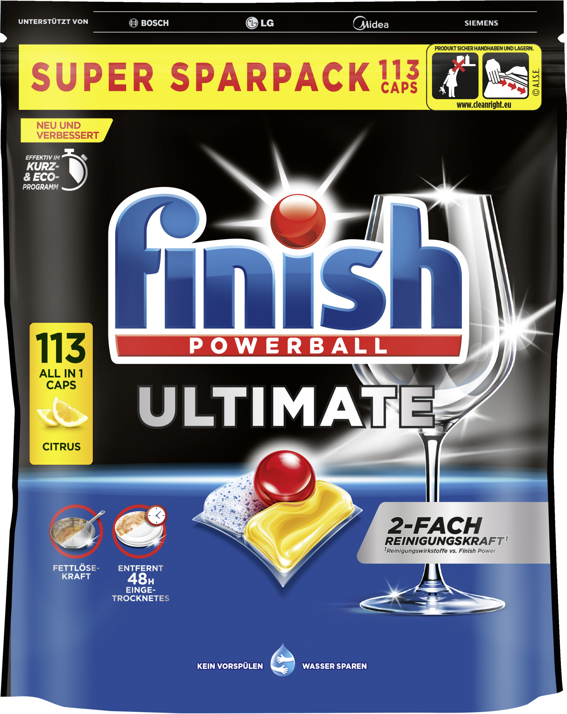 Finish Ultimate Citrus Caps Super Sparpack
