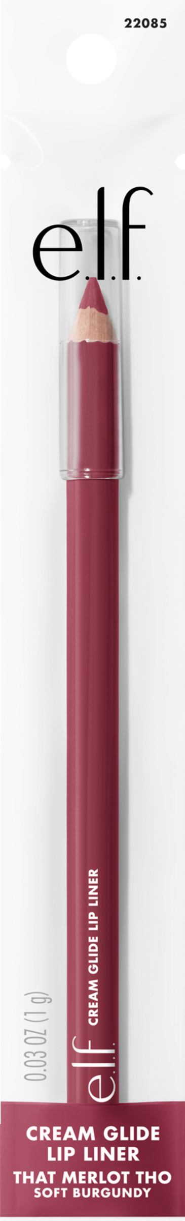 e.l.f. Cosmetics Cream Glide Lip Liner That Merlot Tho Soft Burgundy