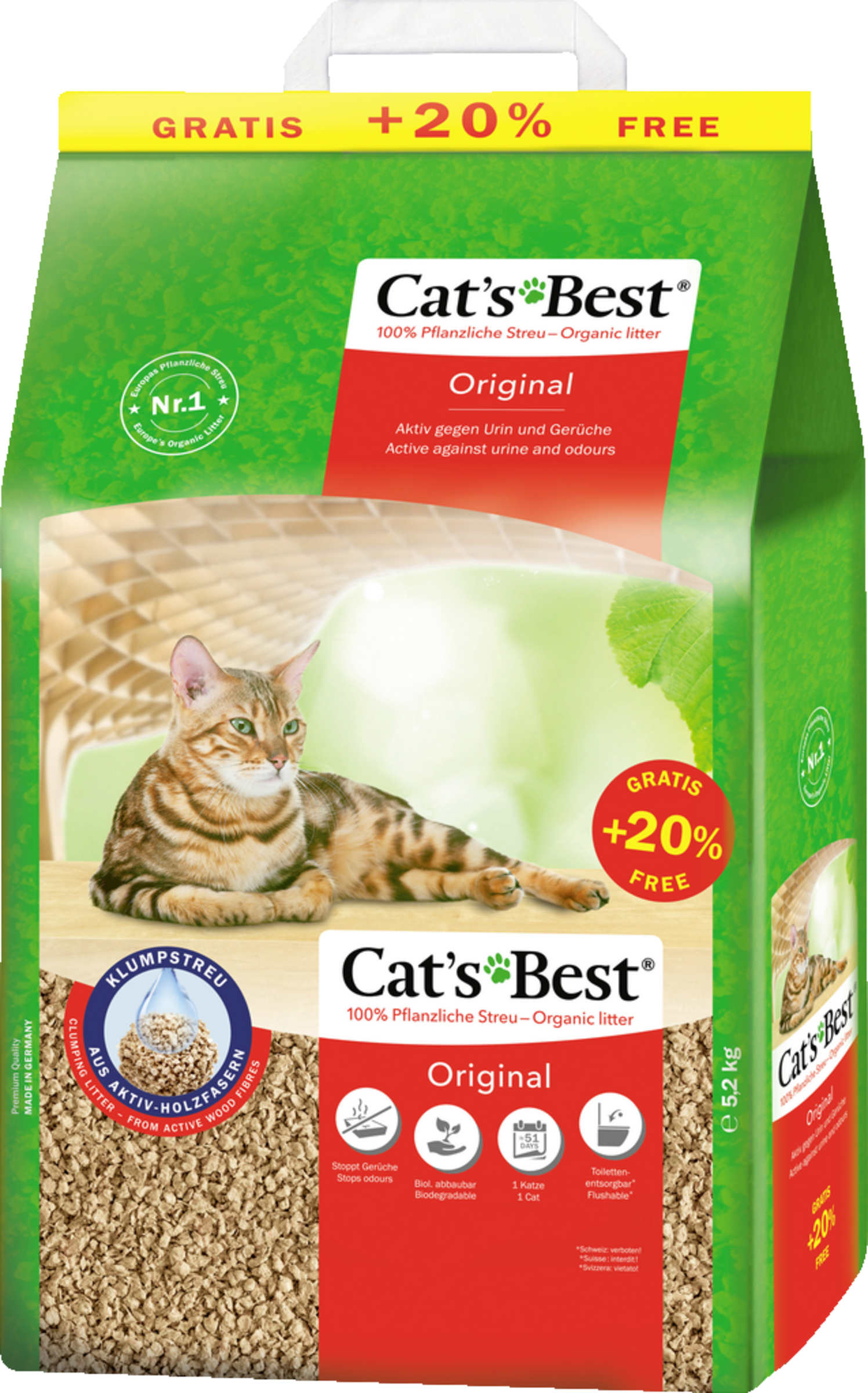 Cat's Best Katzenstreu Original 12 Liter