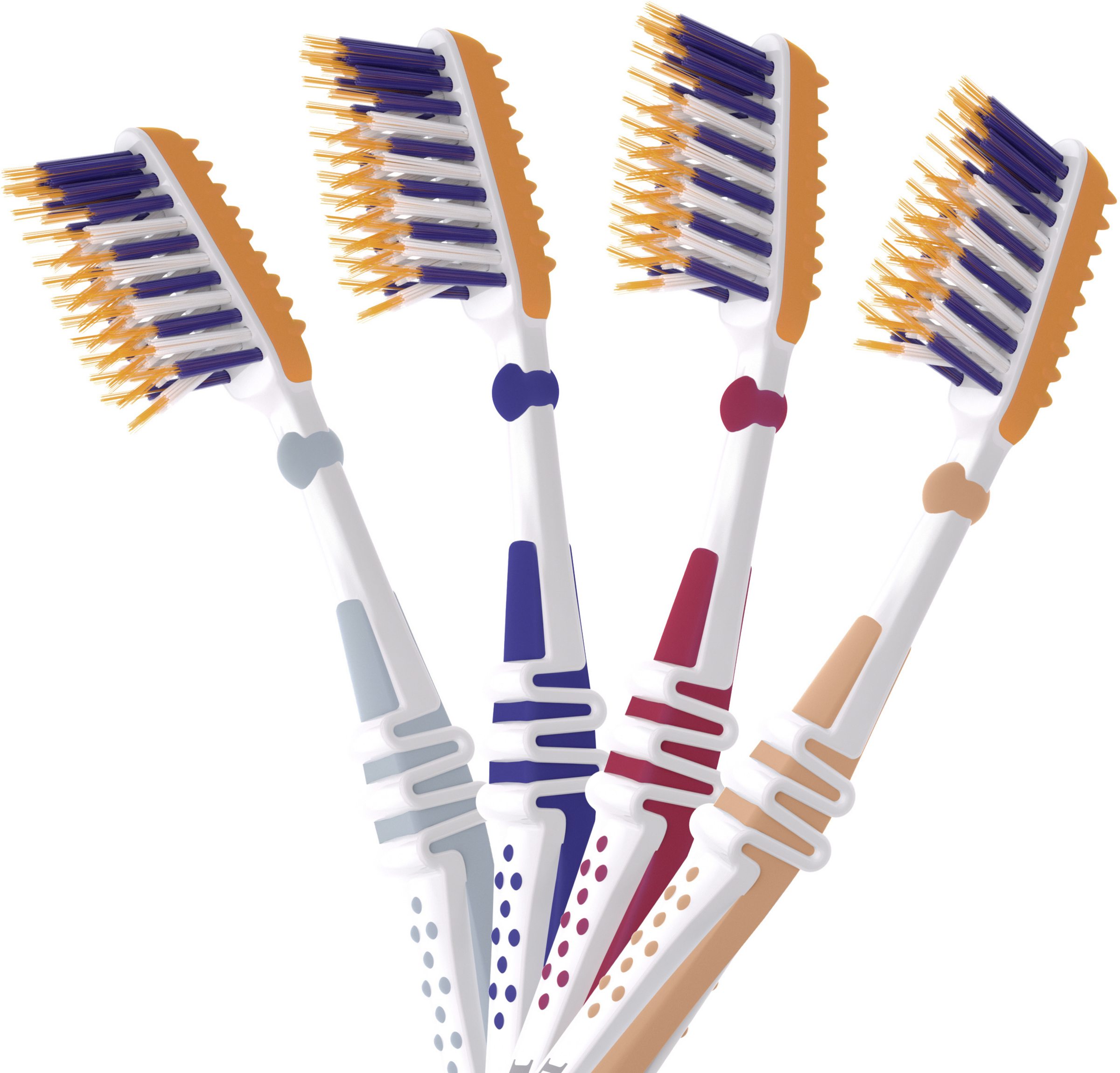 فرشاة أسنان لانتظام التنفس متوسطة مزدوجة العبوة 4