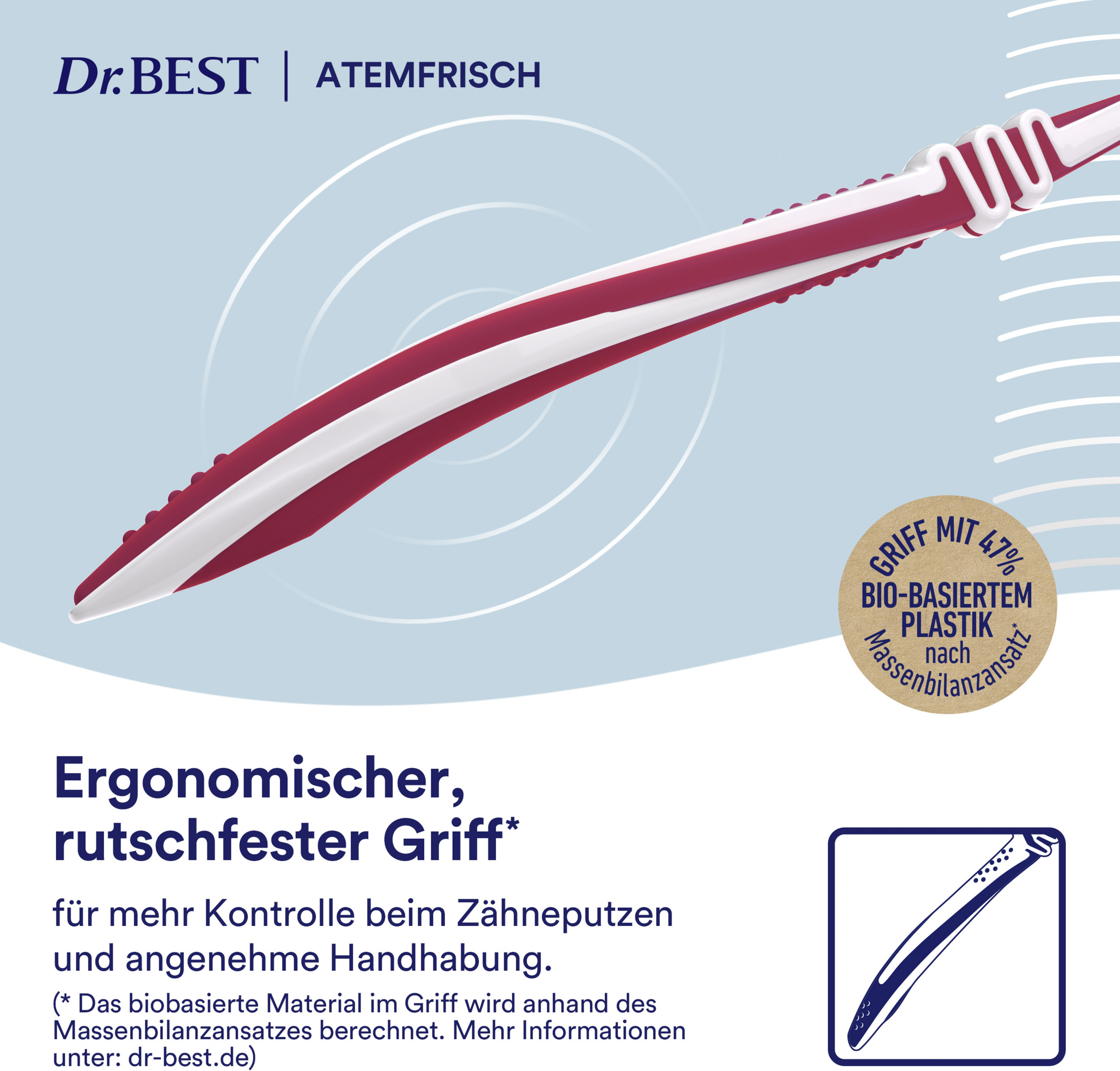 فرشاة أسنان لانتظام التنفس متوسطة مزدوجة العبوة 6