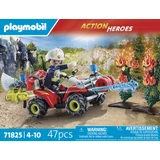 Playmobil Feuerwehr Quad löscht Heckenbrand