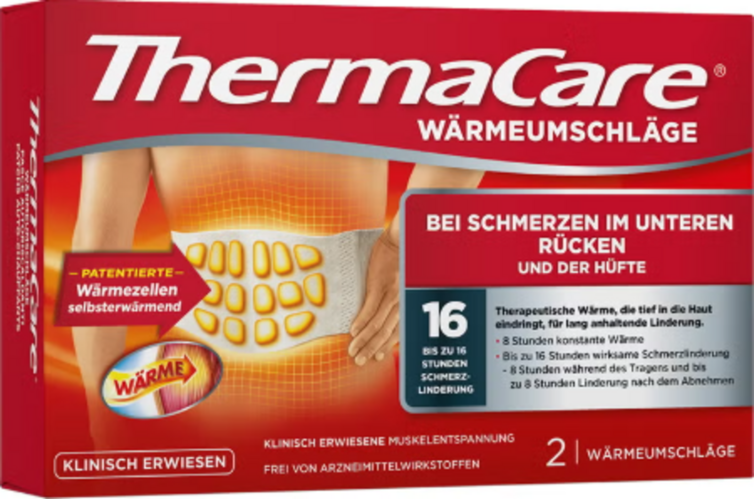 ThermaCare Rückenumschläge bis zu 16h