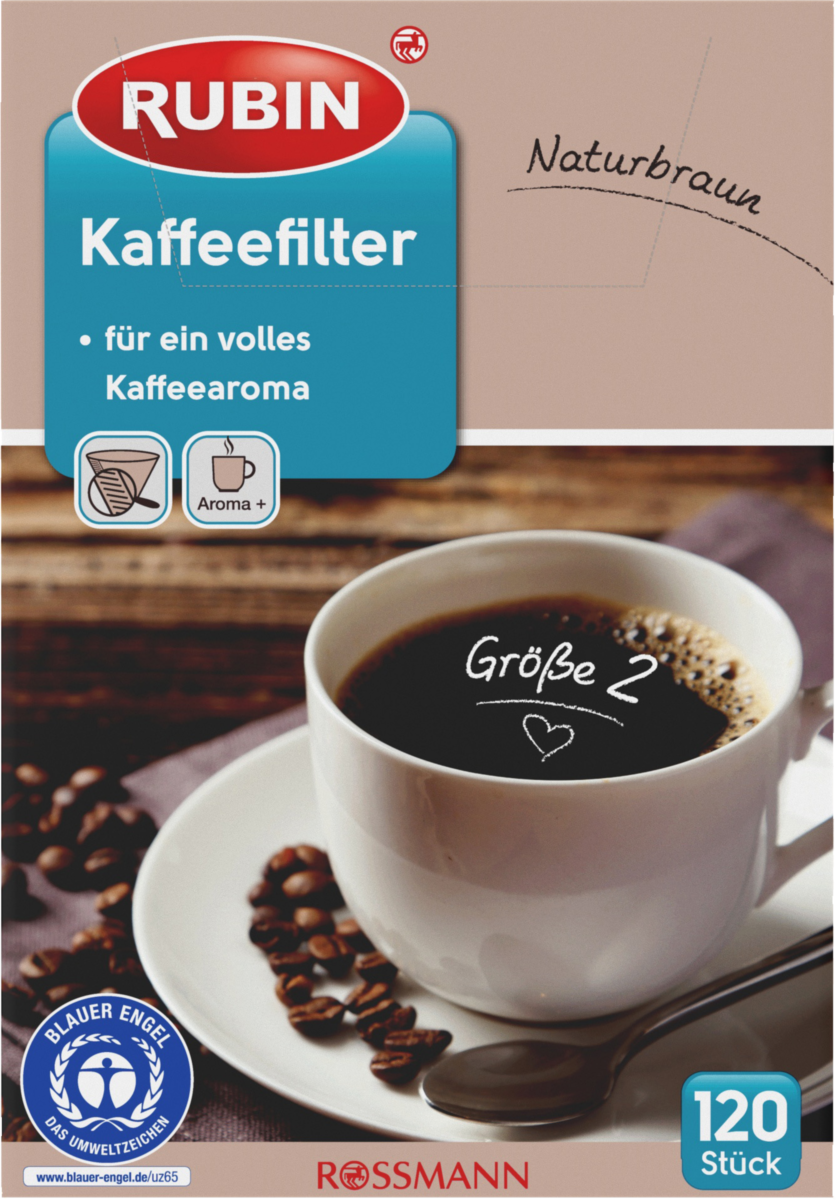 RUBIN Kaffeefilter naturbraun Gr. 2