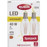 RUBIN LED Kerze 2er-Pack warmweiß