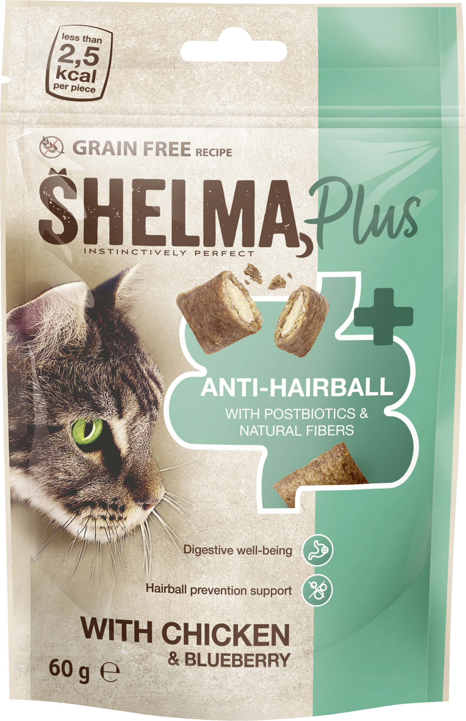 Shelma Pillows Anti-Hairball mit Huhn Blaubeeren