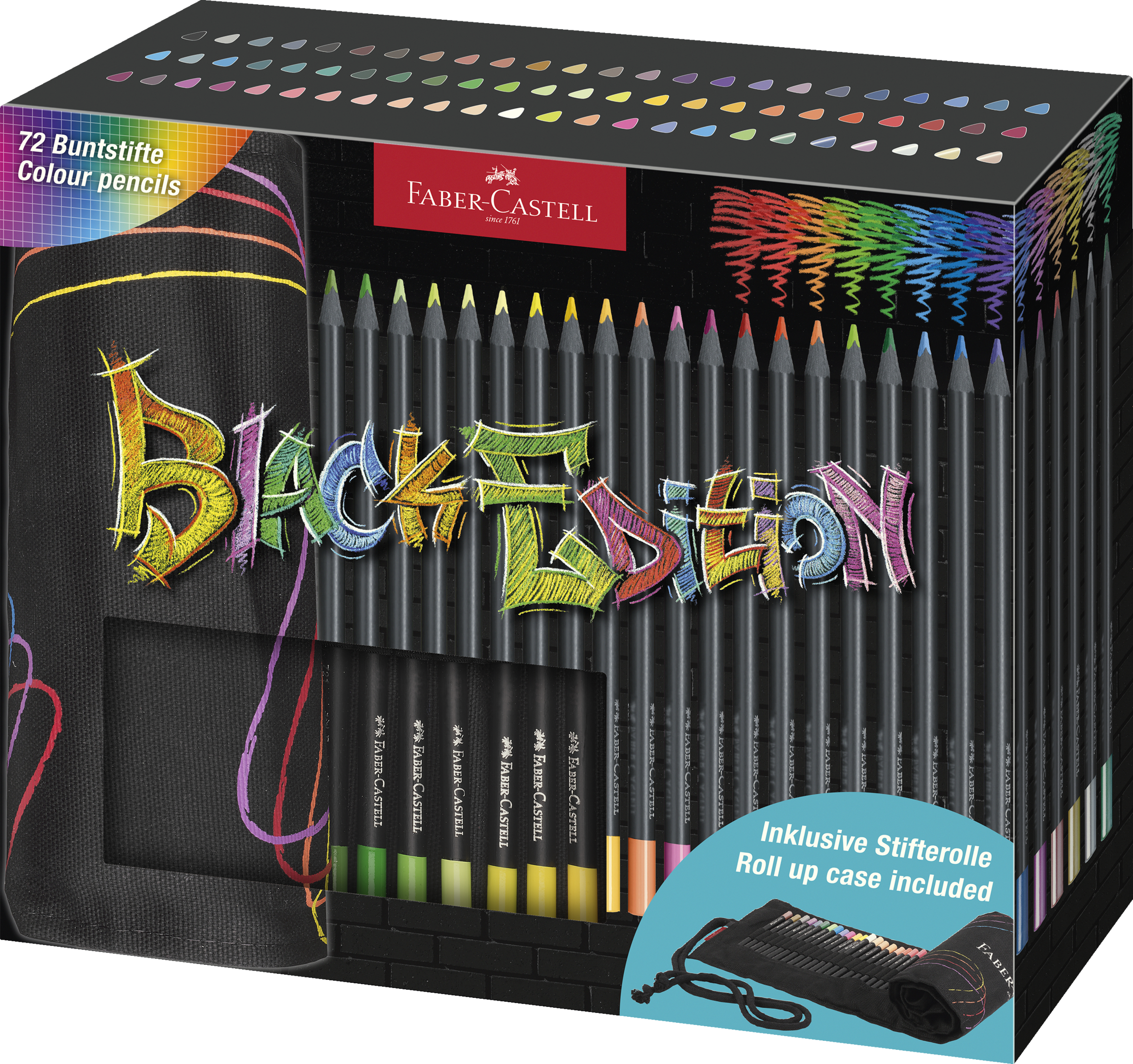 Faber-Castell 72er-Set Buntstifte Black Edition