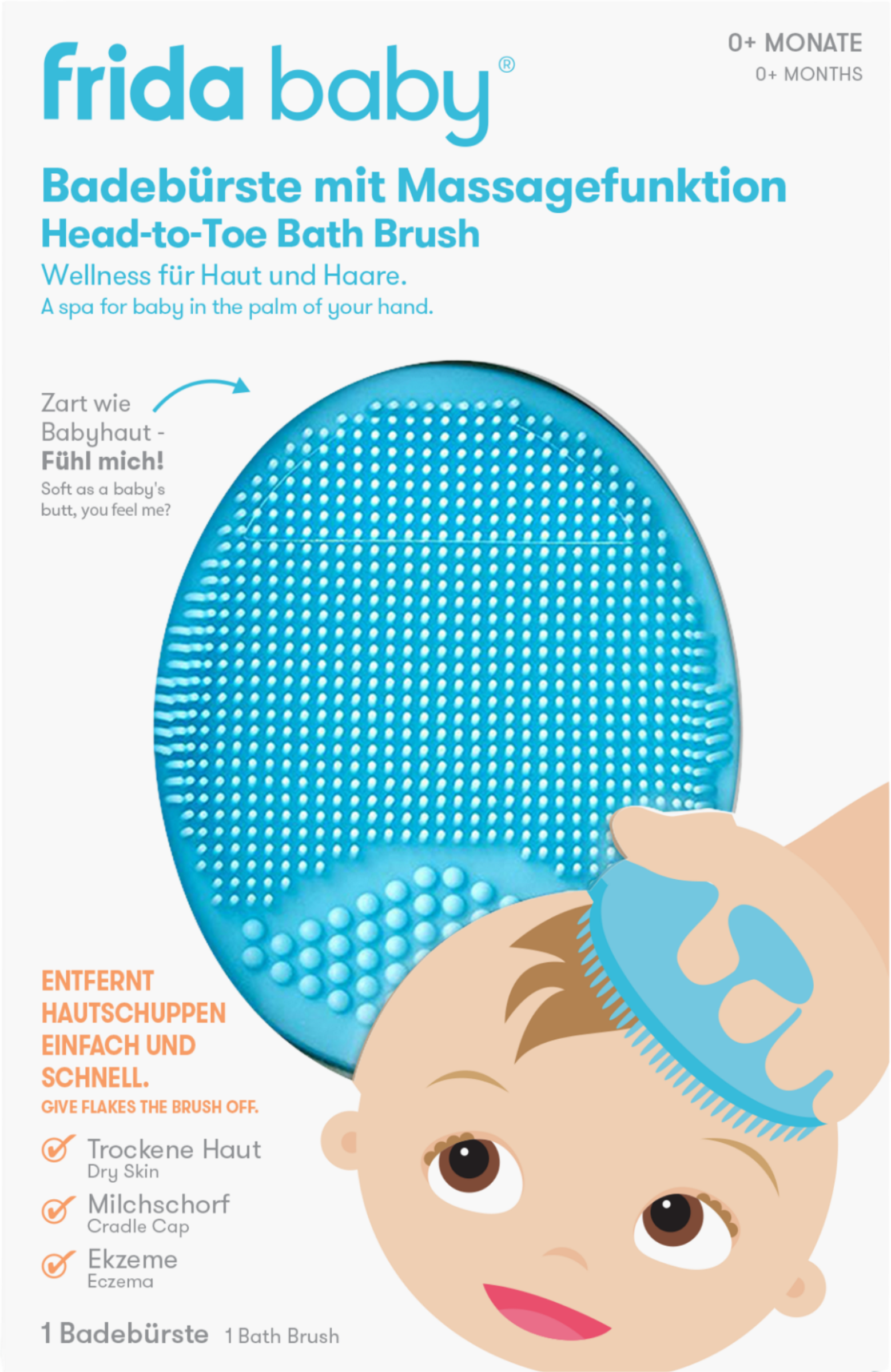 Badebürste mit Massagefunktion