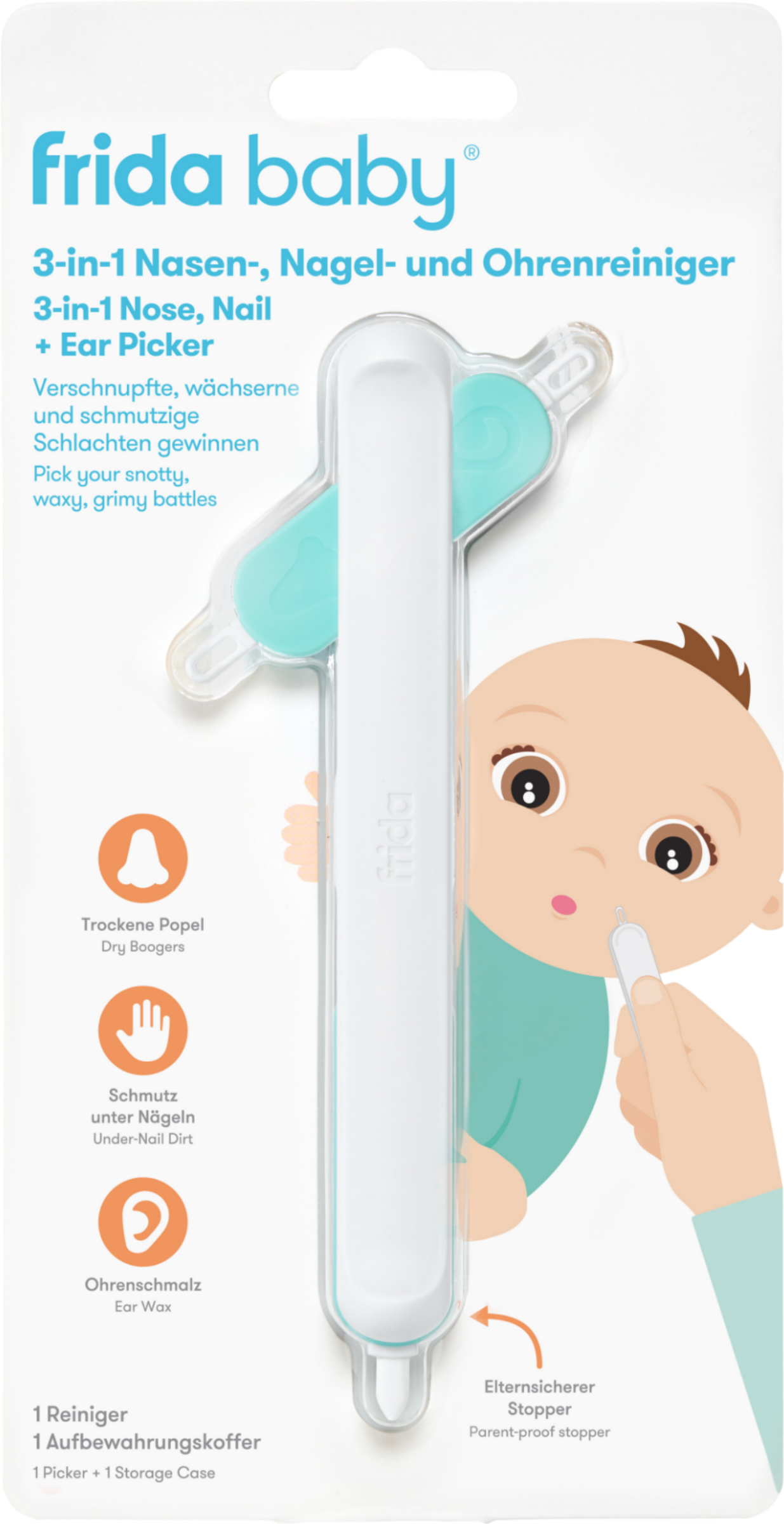 frida baby 3-in-1 Nasen, Nägel- und Ohrenreiniger