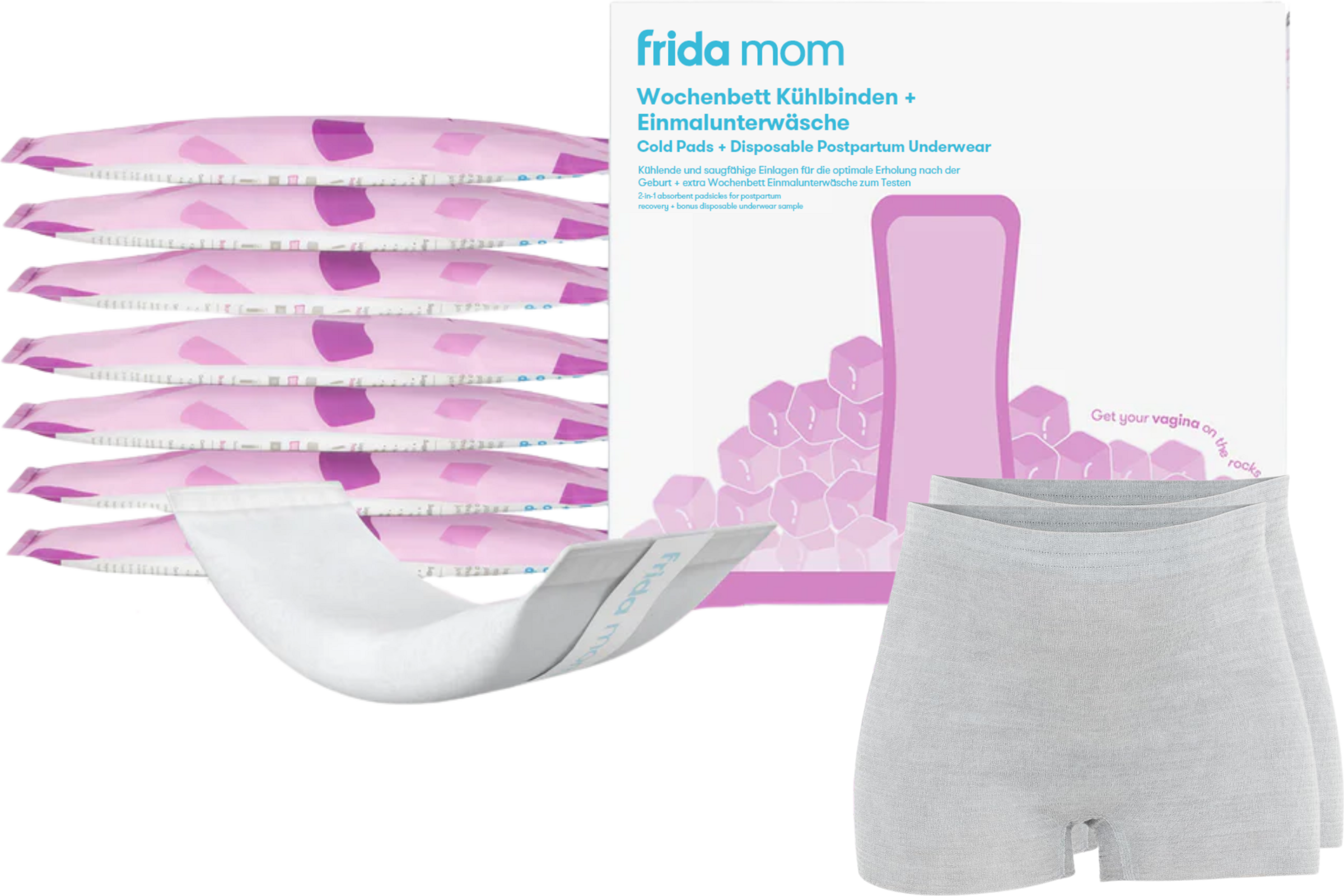 frida mom Wochenbett Kühlbinden + Einmalunterwäsche