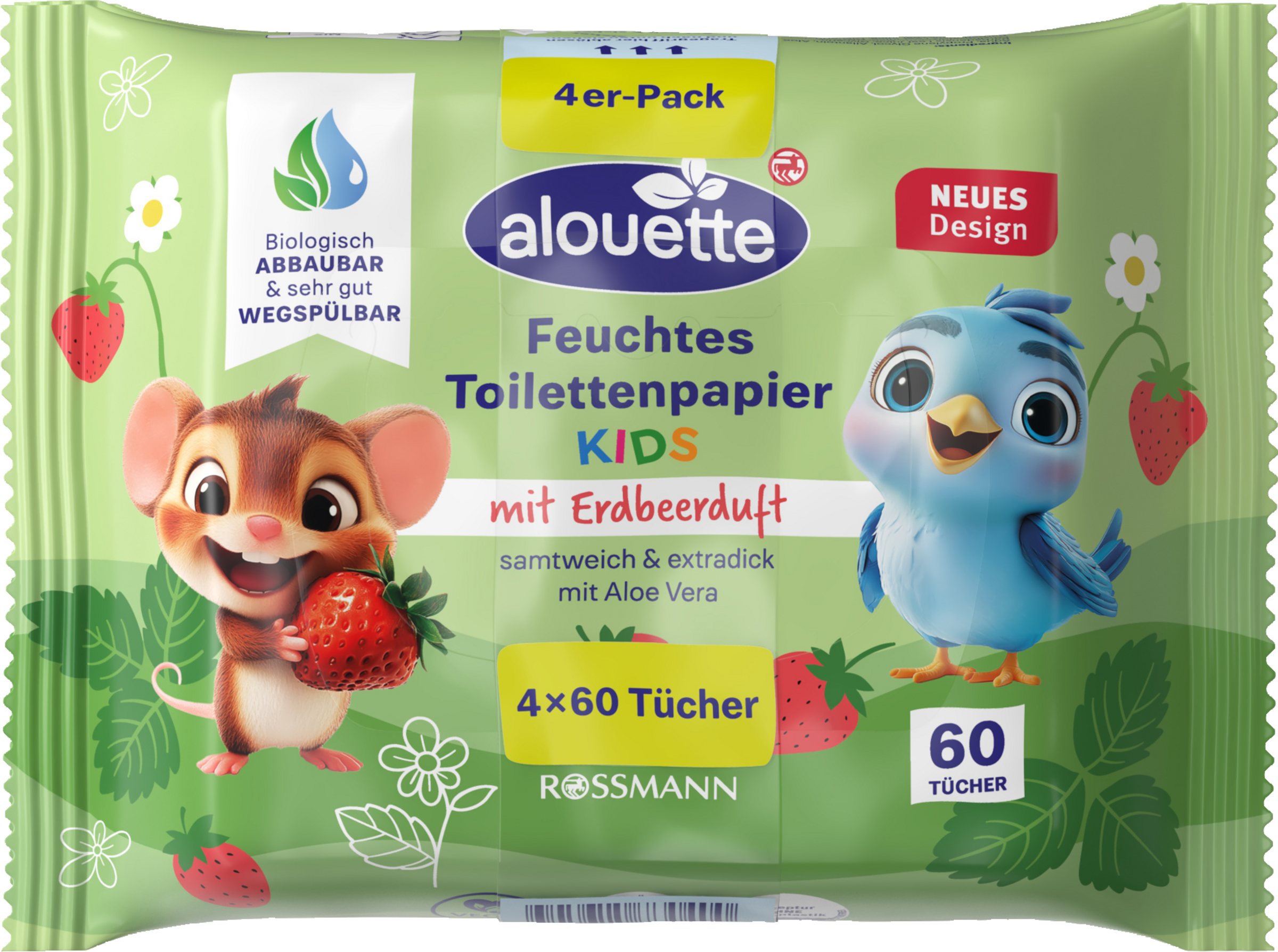 alouette feuchte Toilettentücher Kids fruchtiger Dschungelduft