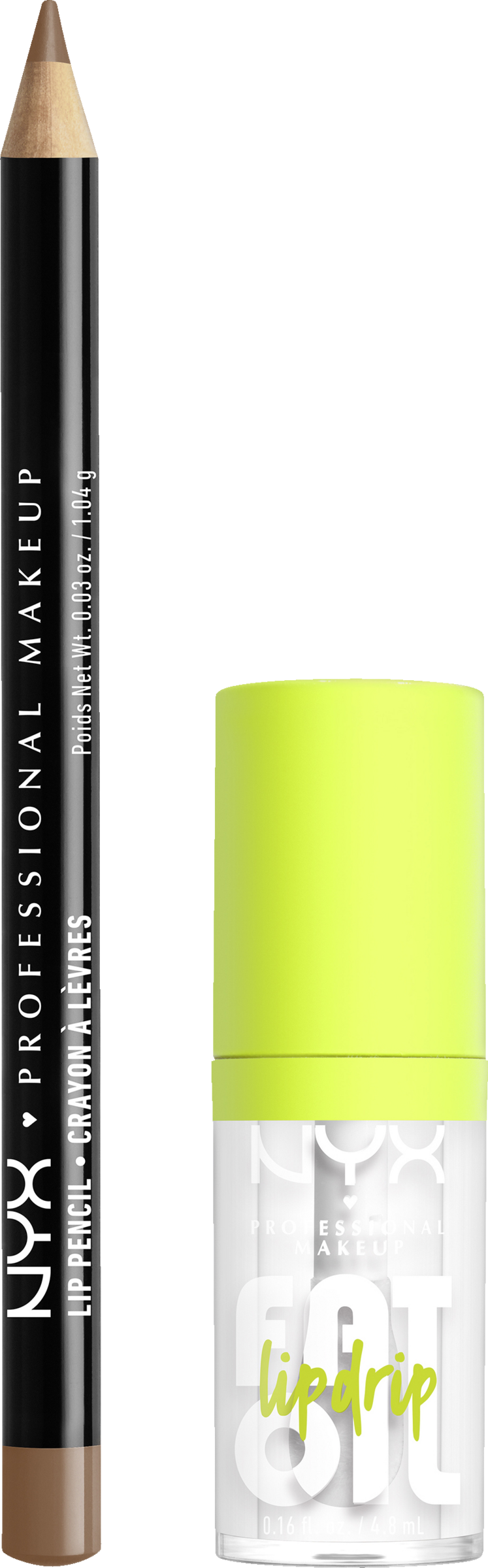 NYX Professional MakeUp Lip Kit 1 Slim Lip Pencil + Lipgloss Fat Oil Lip Drip