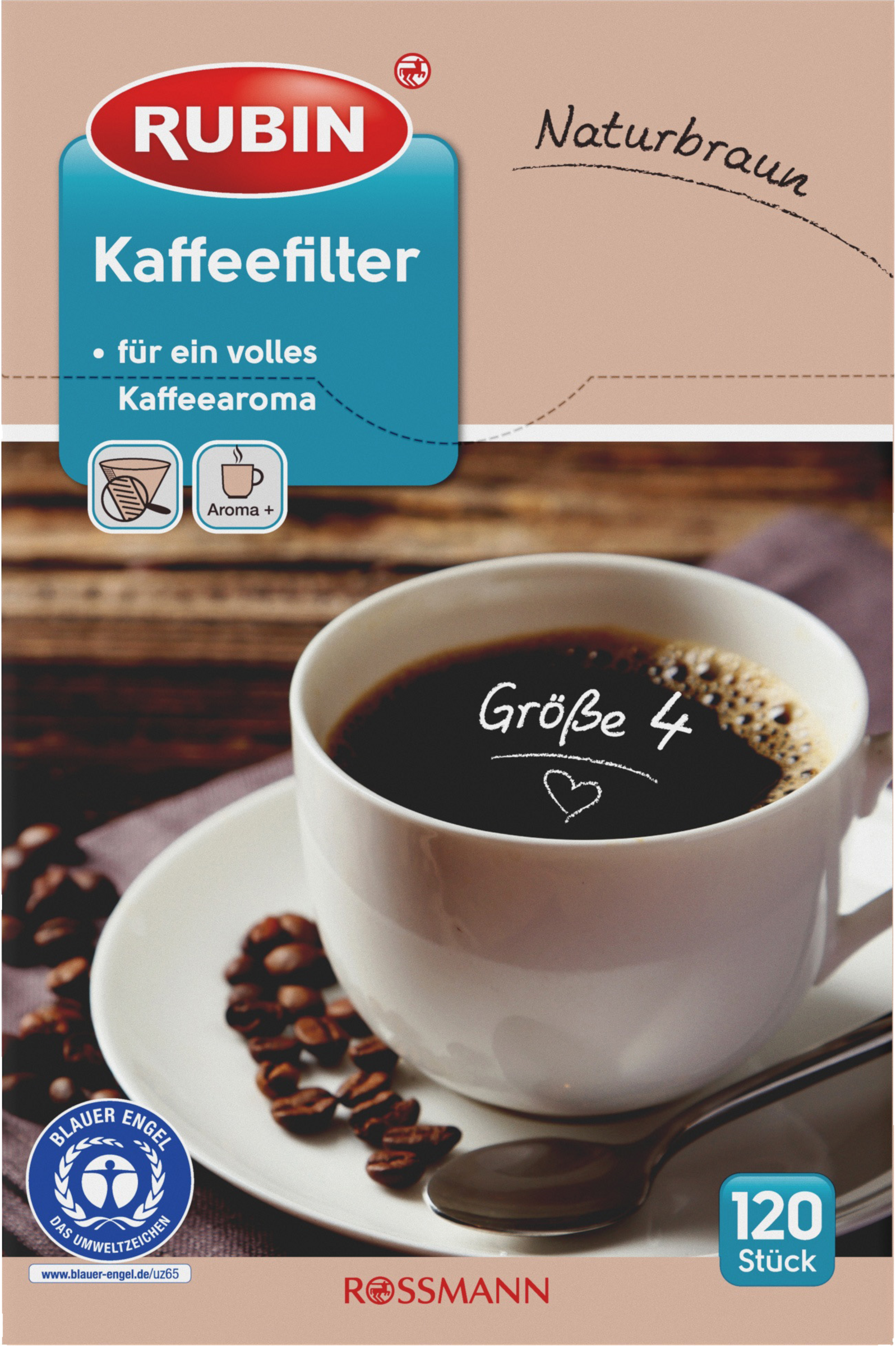 RUBIN Kaffeefilter naturbraun Gr. 4