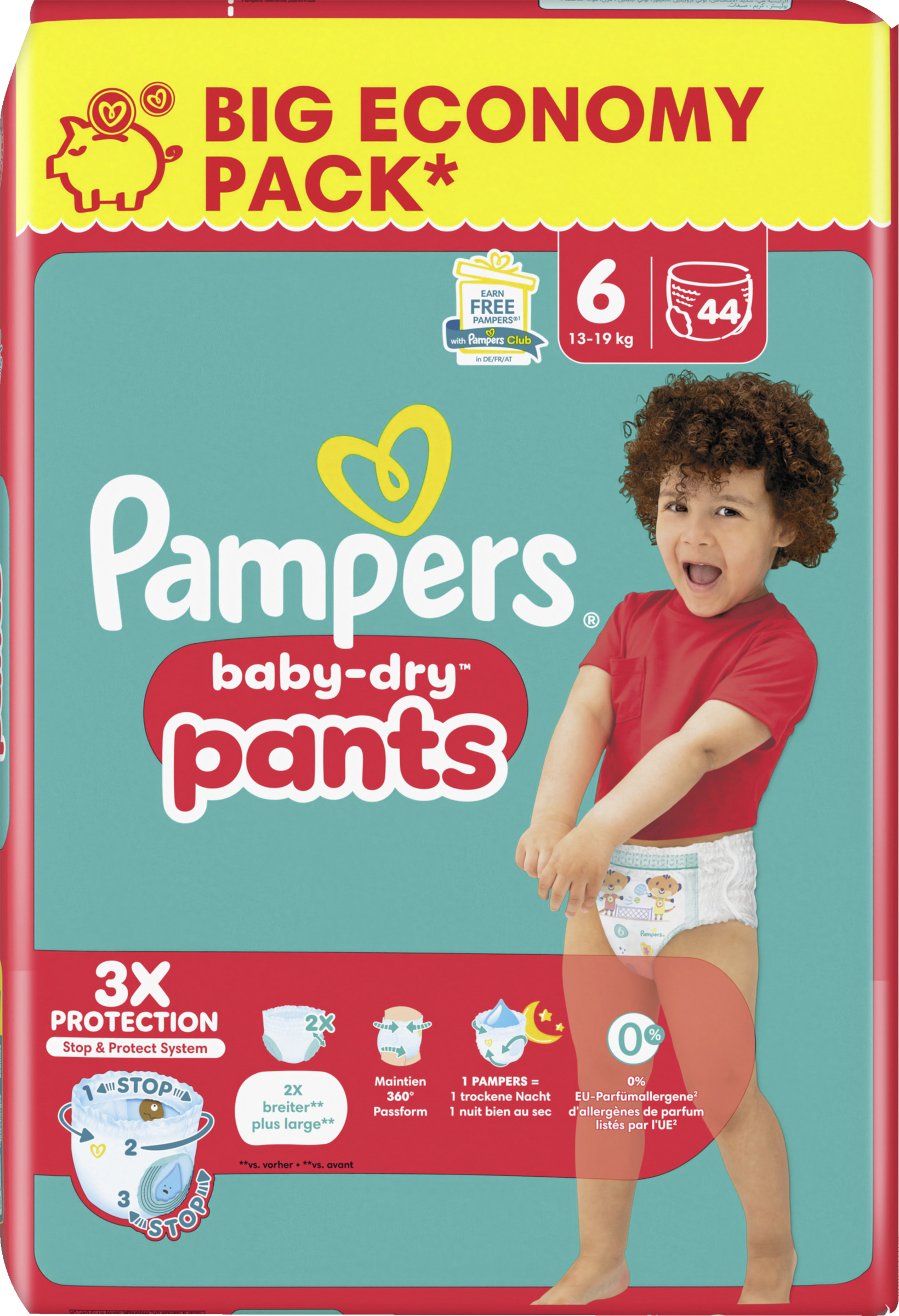 Pampers Baby Dry Pants Gr. 6 Extra Large (13-19 kg) Big Pack 44 Stück