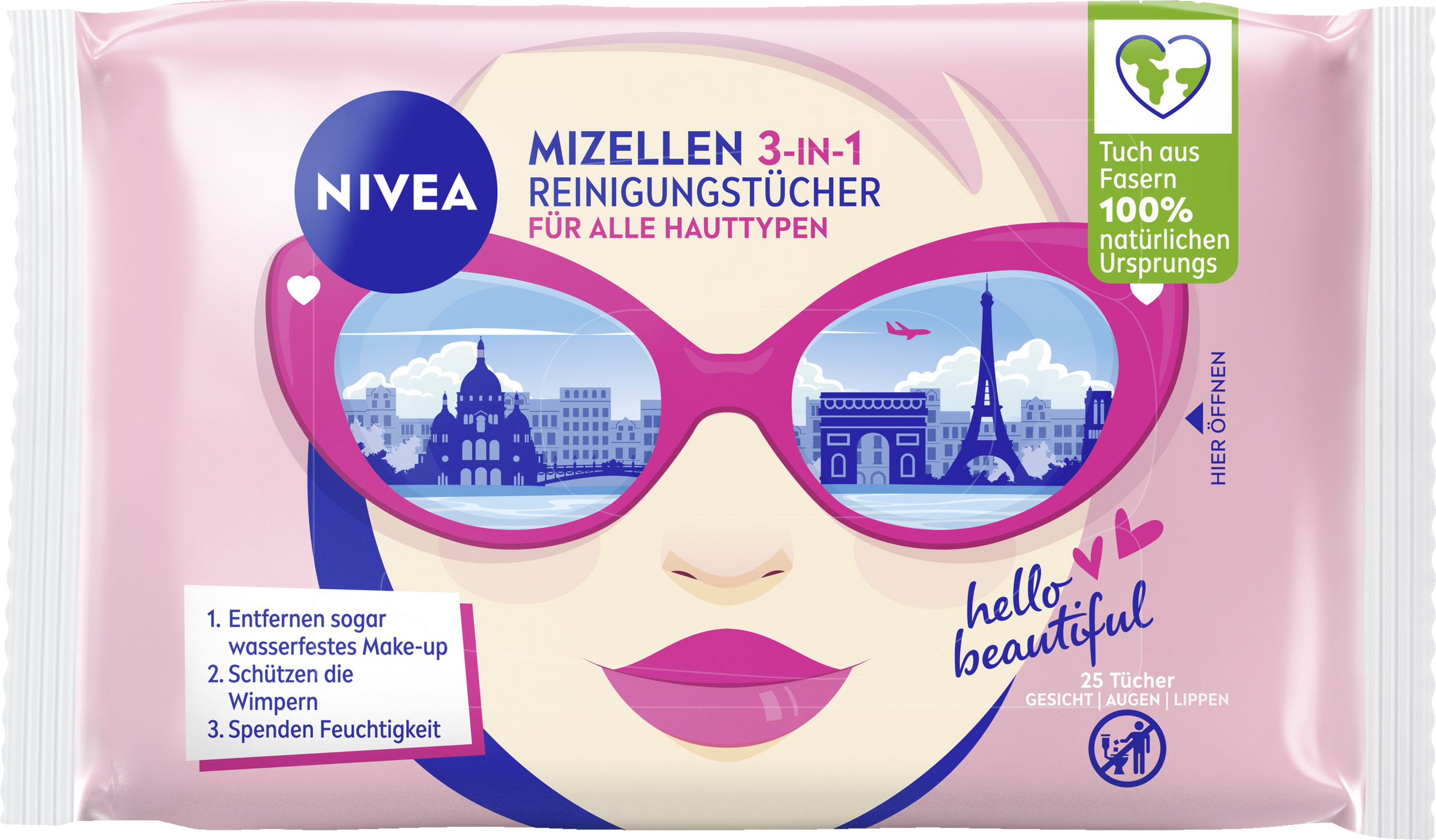 NIVEA 3in1 Mizellen Reinigungstücher
