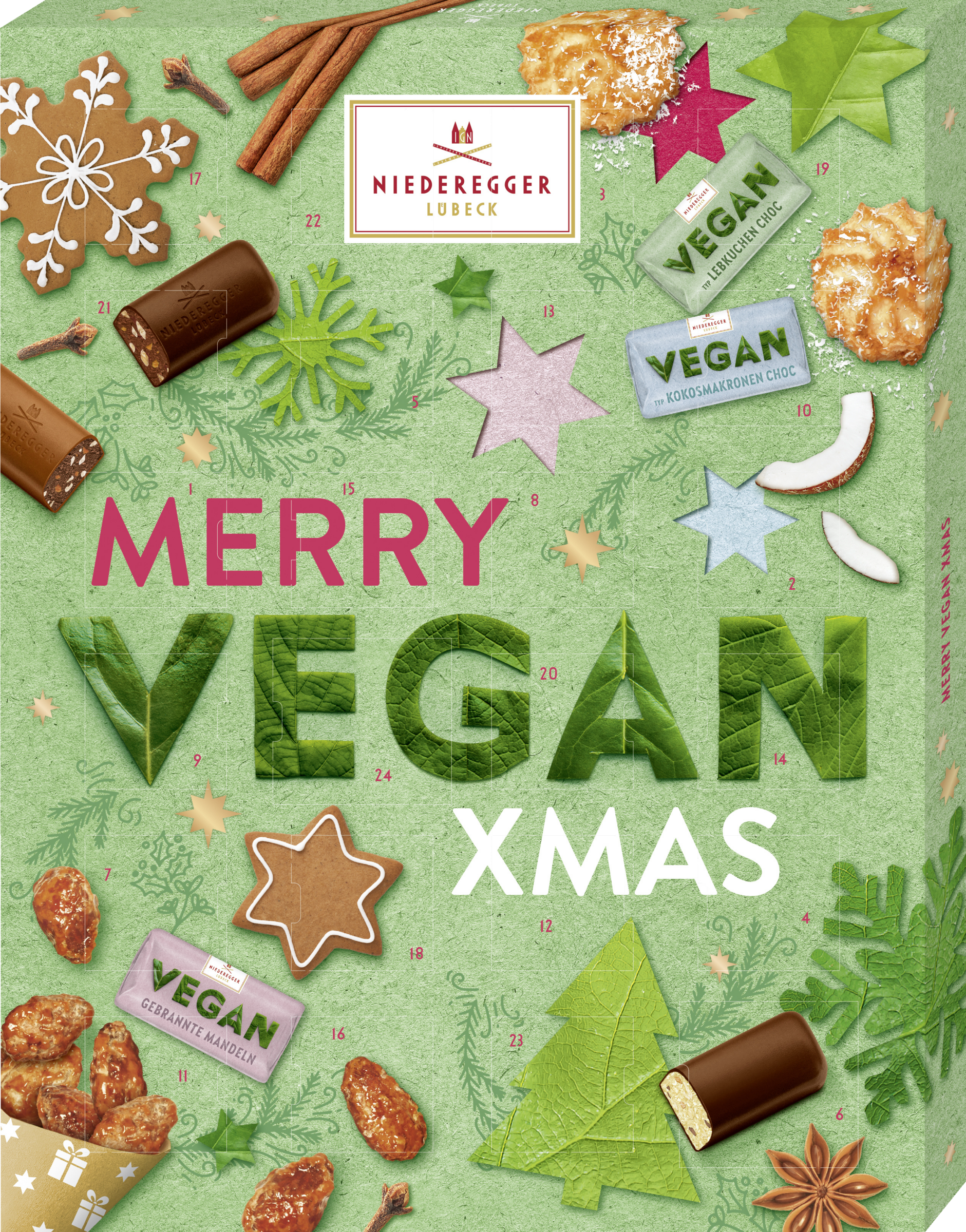 Niederegger VEGAN Adventskalender 2025 (24 Stück)