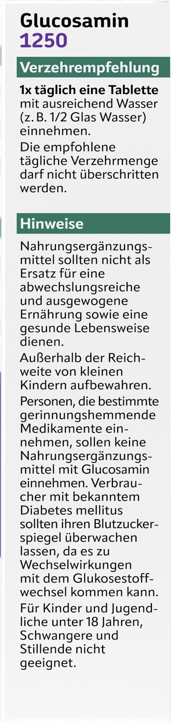 جلوكوزامين 1250 قرص 3