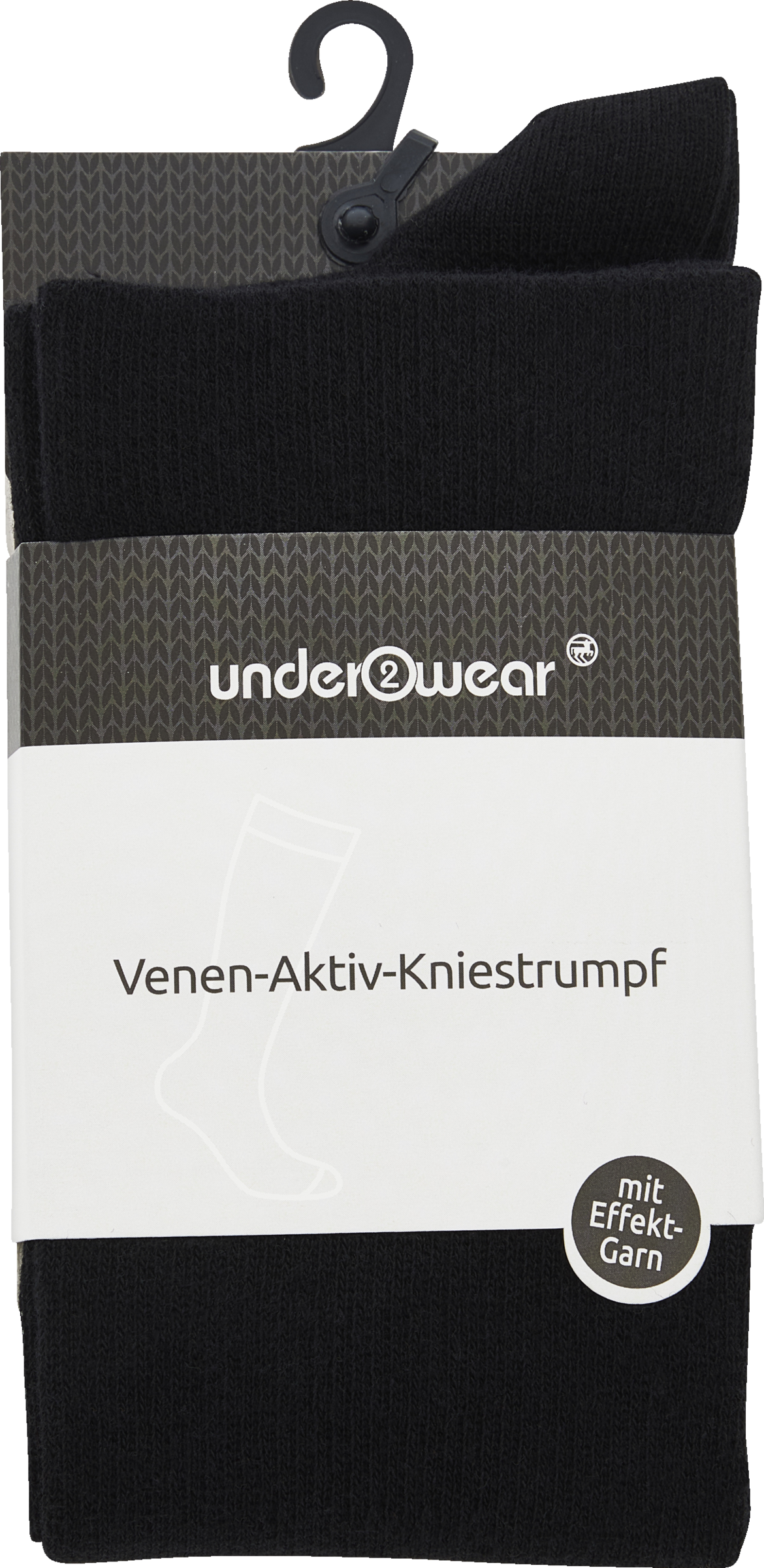 Venen-Aktiv Kniestrumpf schwarz/anthra Gr. 35/38