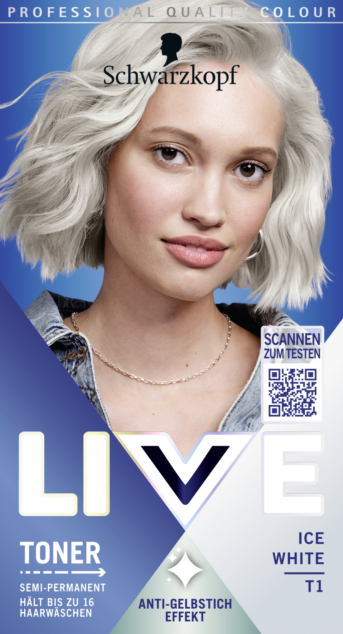 Schwarzkopf LIVE Toner Haarfarbe T1 Ice White