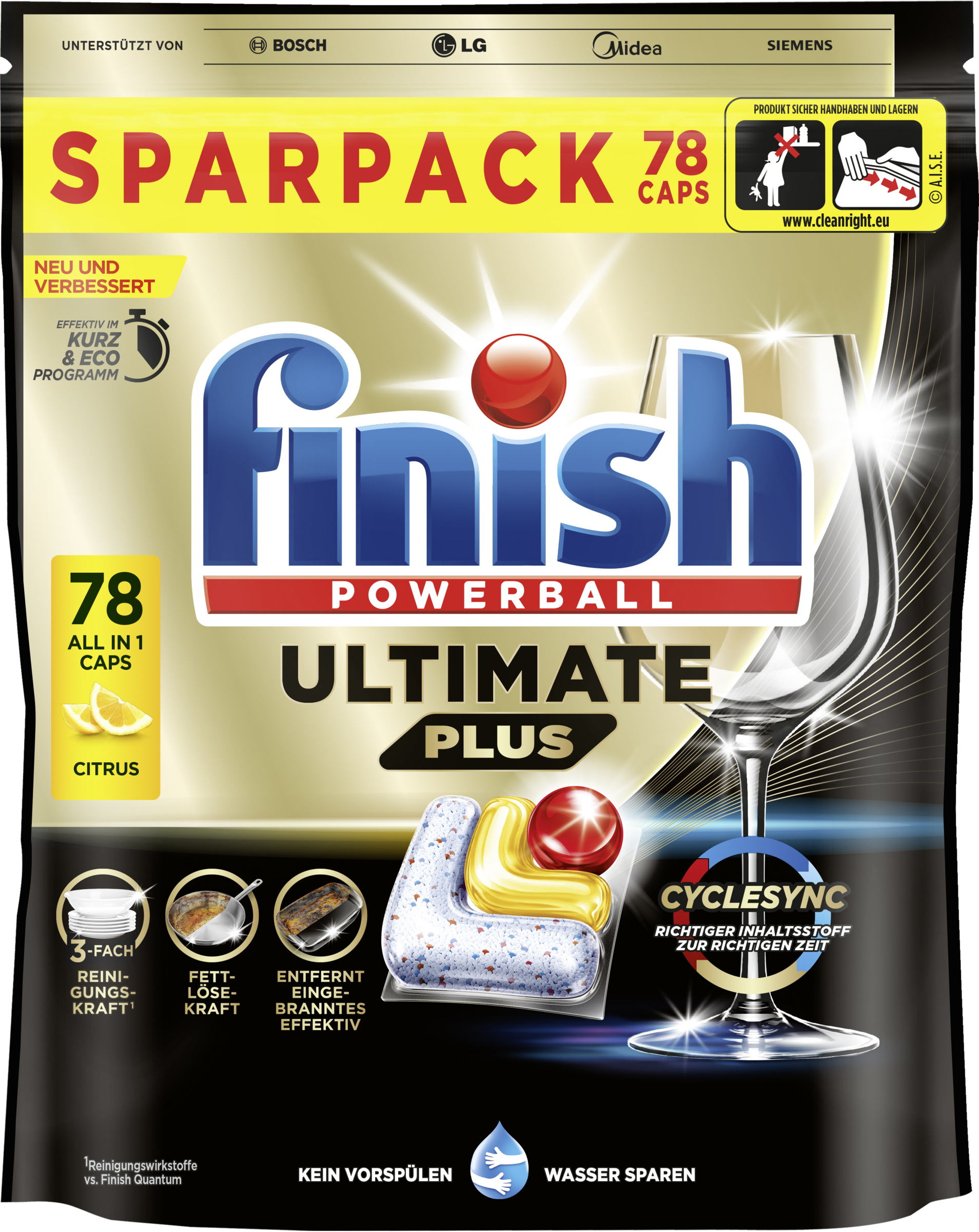 Ultimate Plus All-in-1 Caps Citrus Sparpack